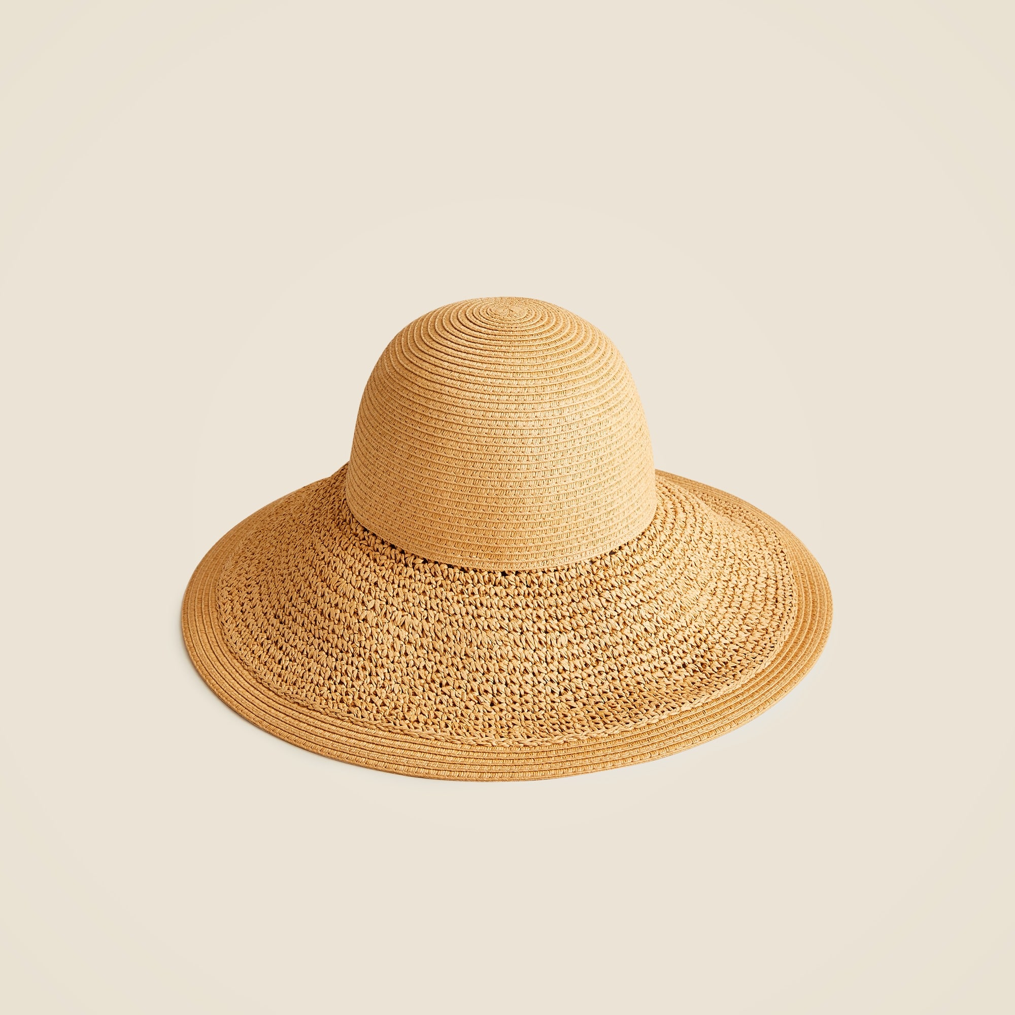 womens Textured summer straw hat