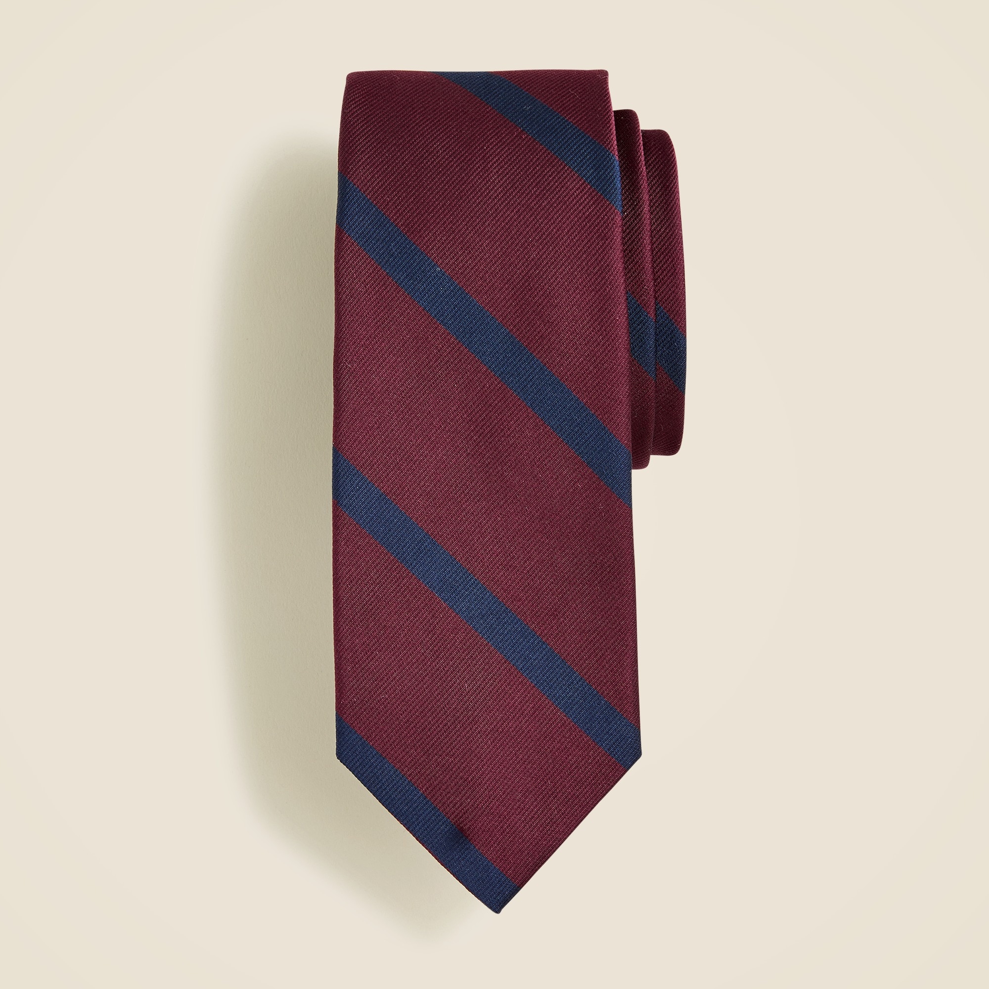 mens English silk tie in diagonal stripe