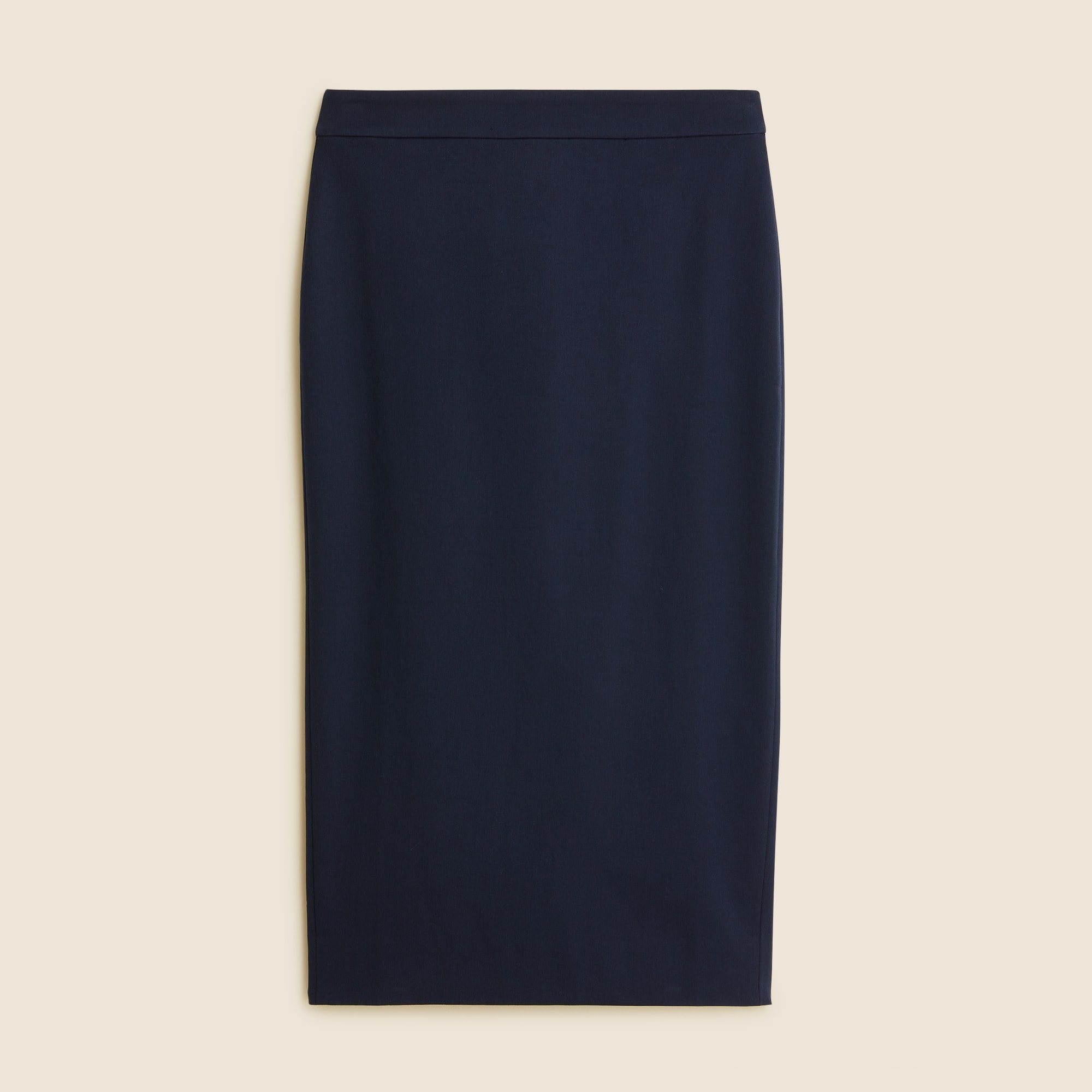  No. 3 Pencil skirt in bi-stretch cotton blend