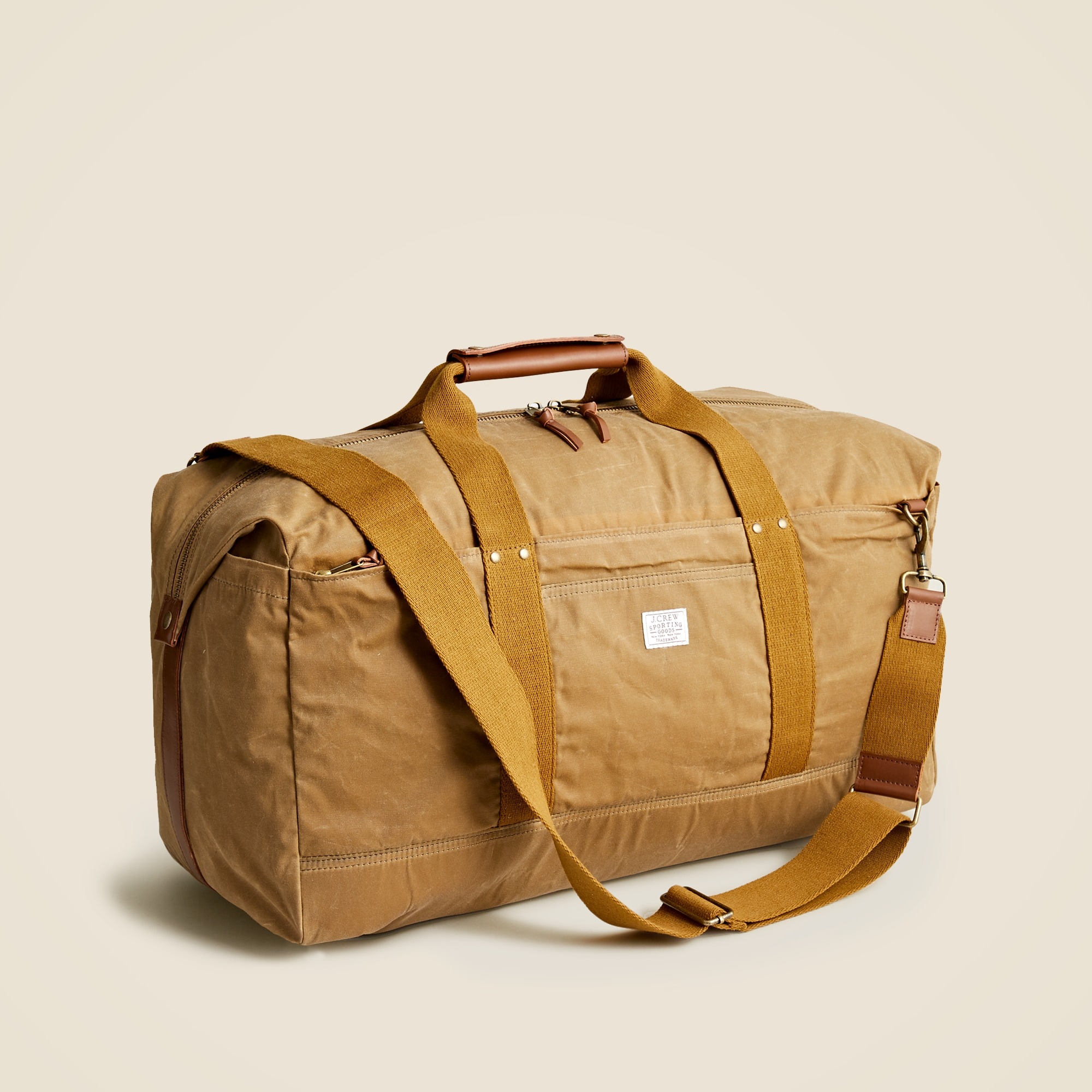 mens Waxed canvas duffel bag