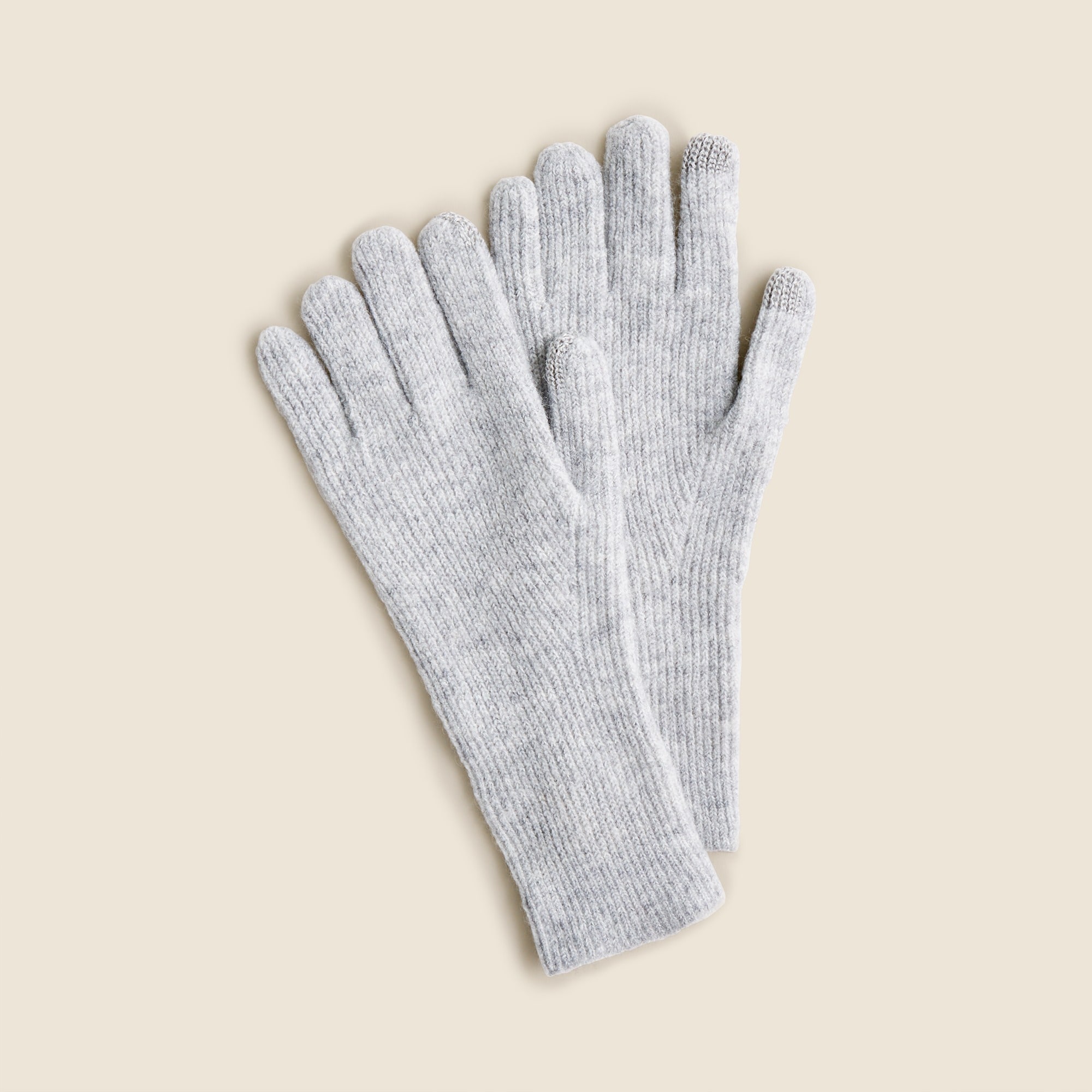 womens Ribbed tech-touch gloves in Supersoft yarn