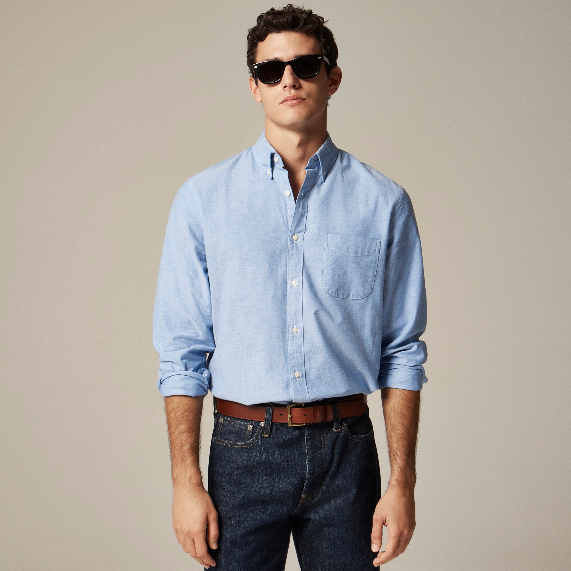 mens Broken-in organic cotton oxford shirt