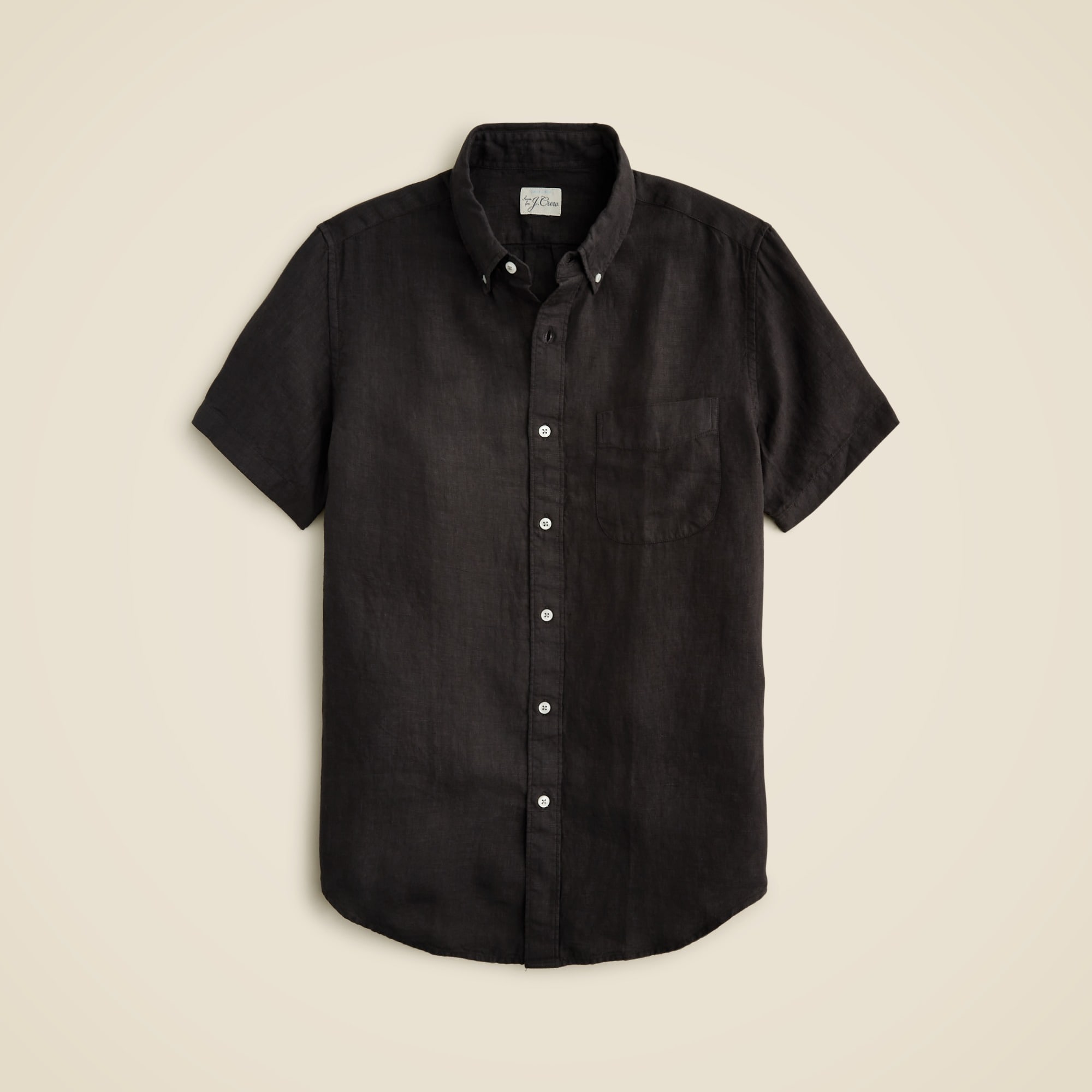 mens Short-sleeve Baird McNutt garment-dyed Irish linen shirt