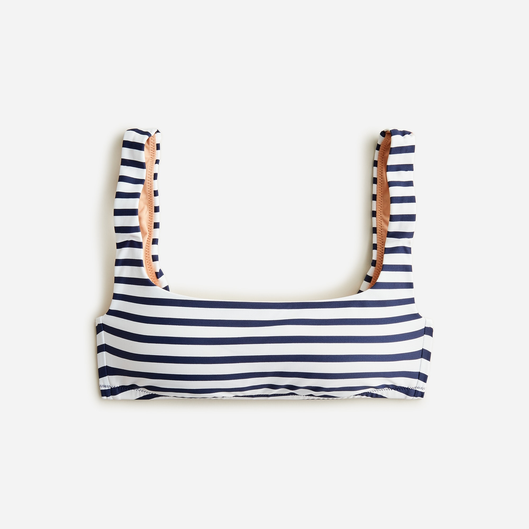  Squareneck bikini top in classic stripe