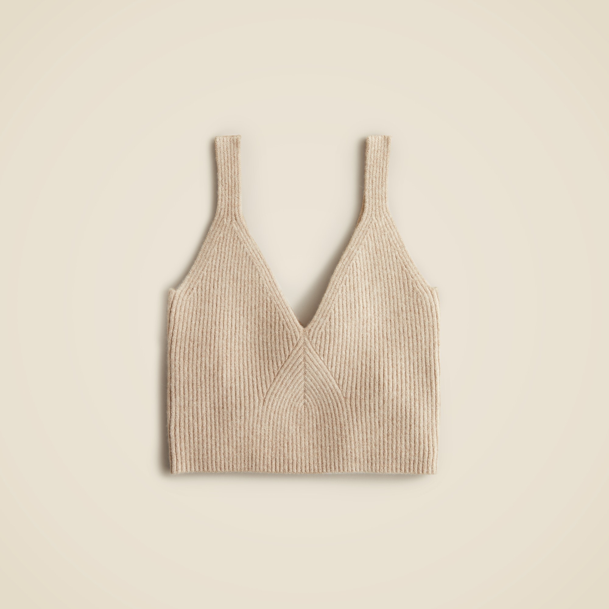  Cashmere-blend cropped sweater-tank