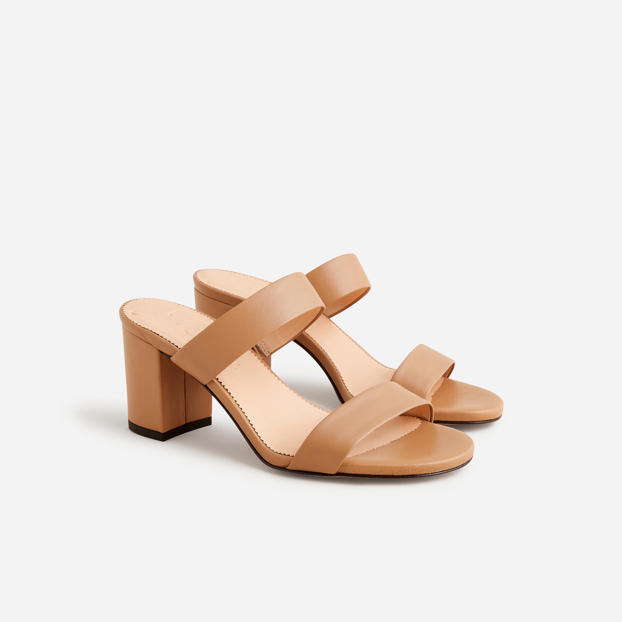  Lucie double-strap block-heel sandals