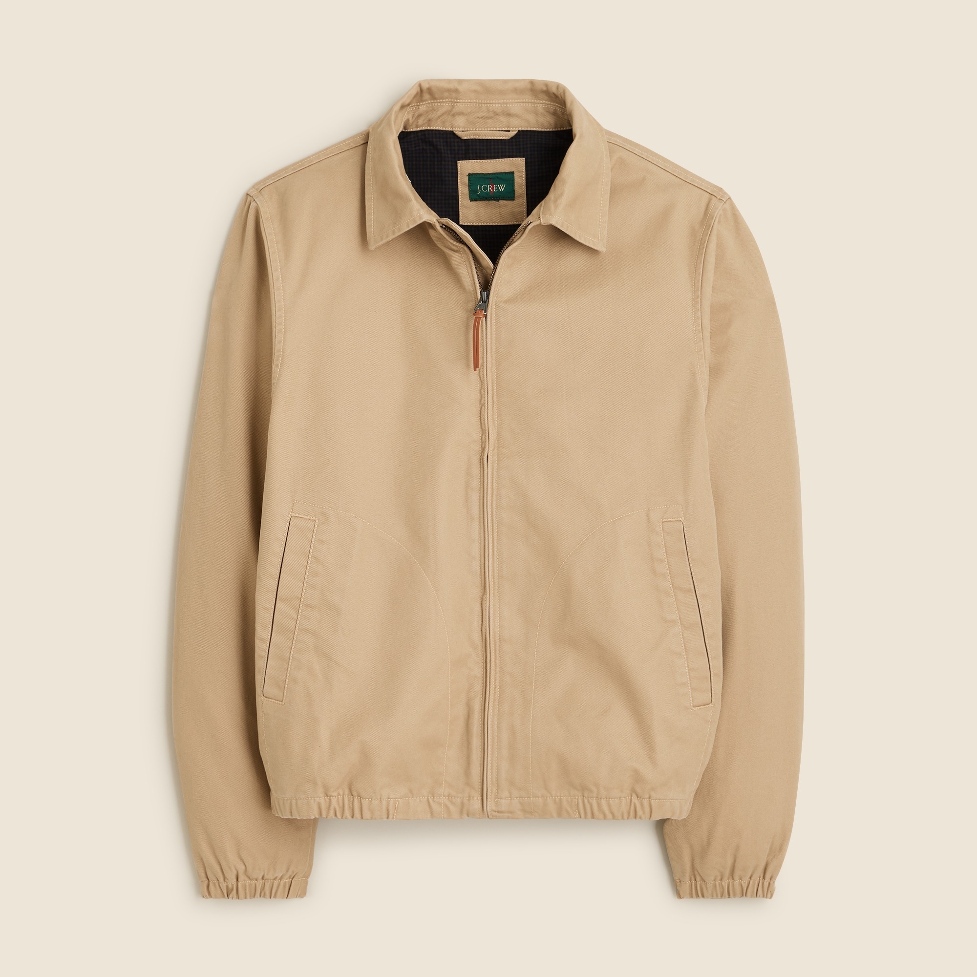 mens Harrington jacket in cotton twill