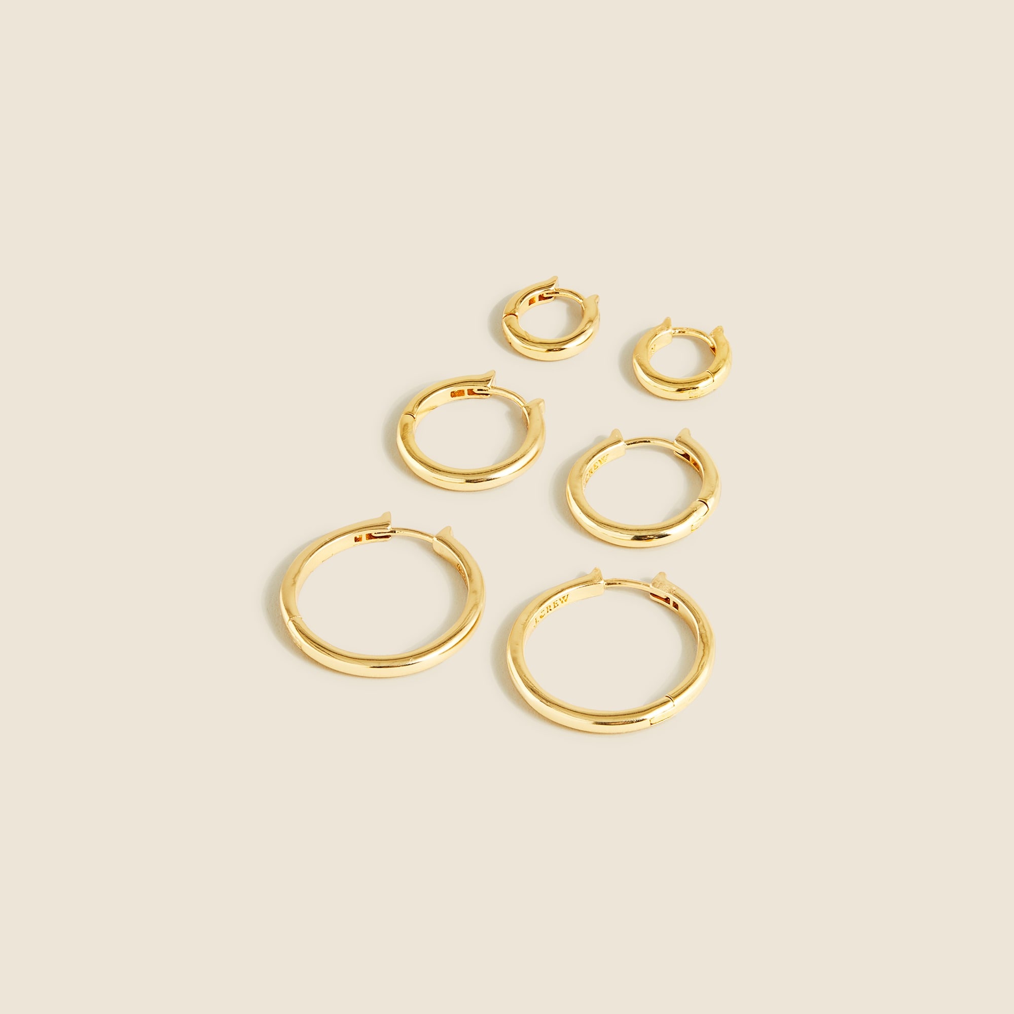 womens Small hoop earrings set-of-three