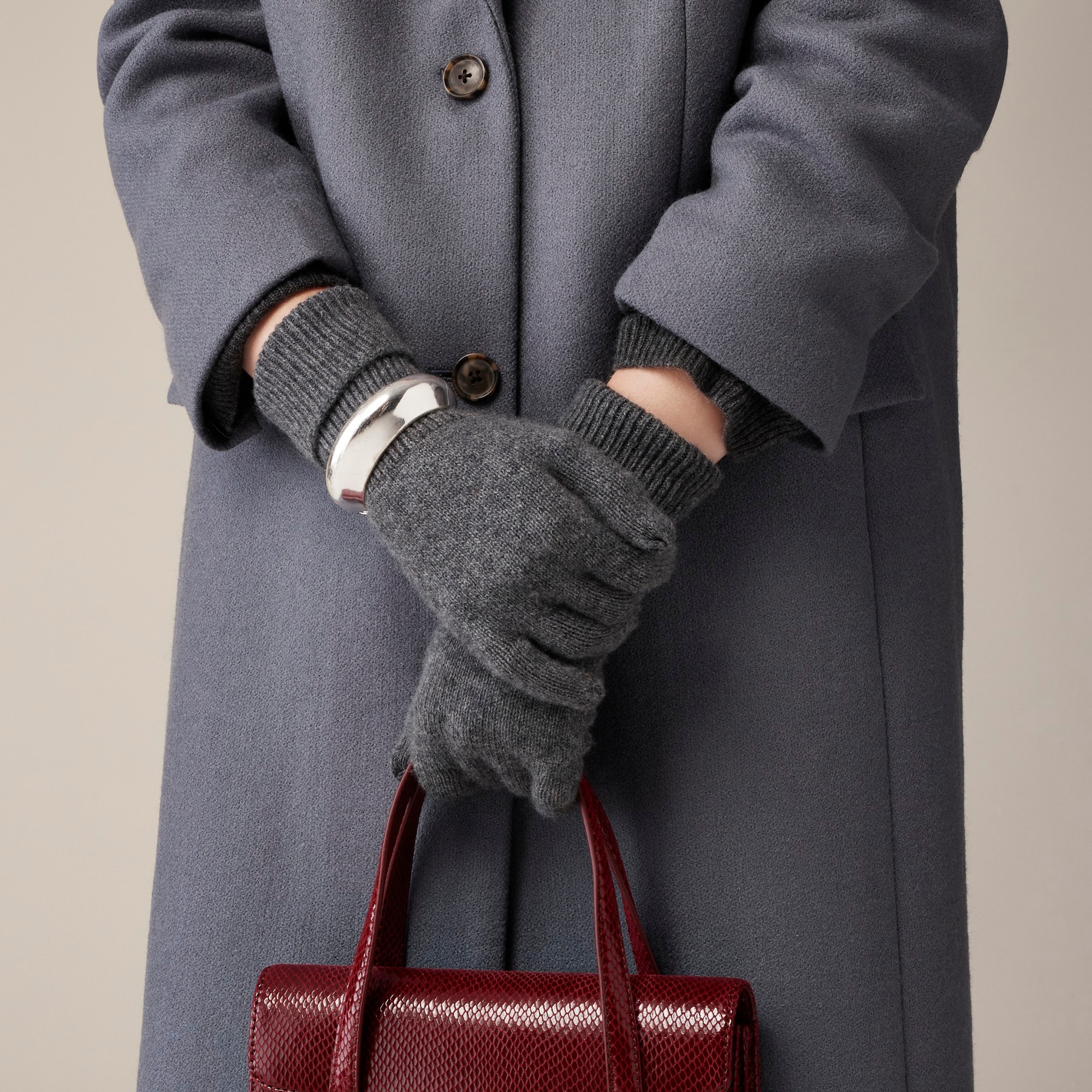 womens Cashmere tech-touch gloves