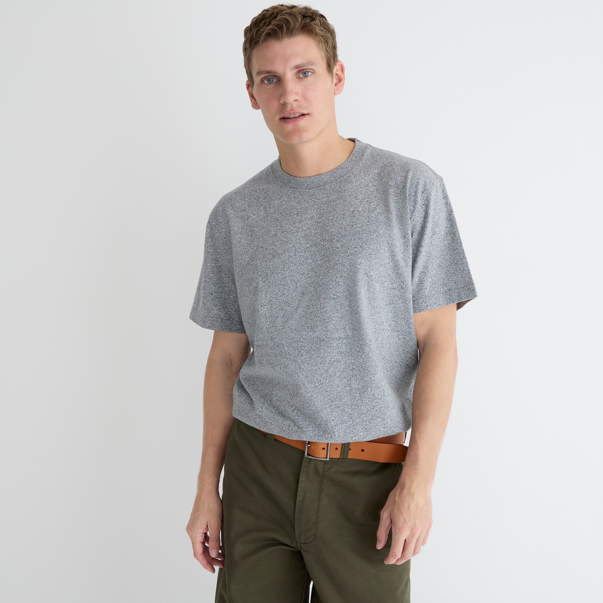 j.crew: relaxed premium-weight cotton no-pocket t-shirt for men