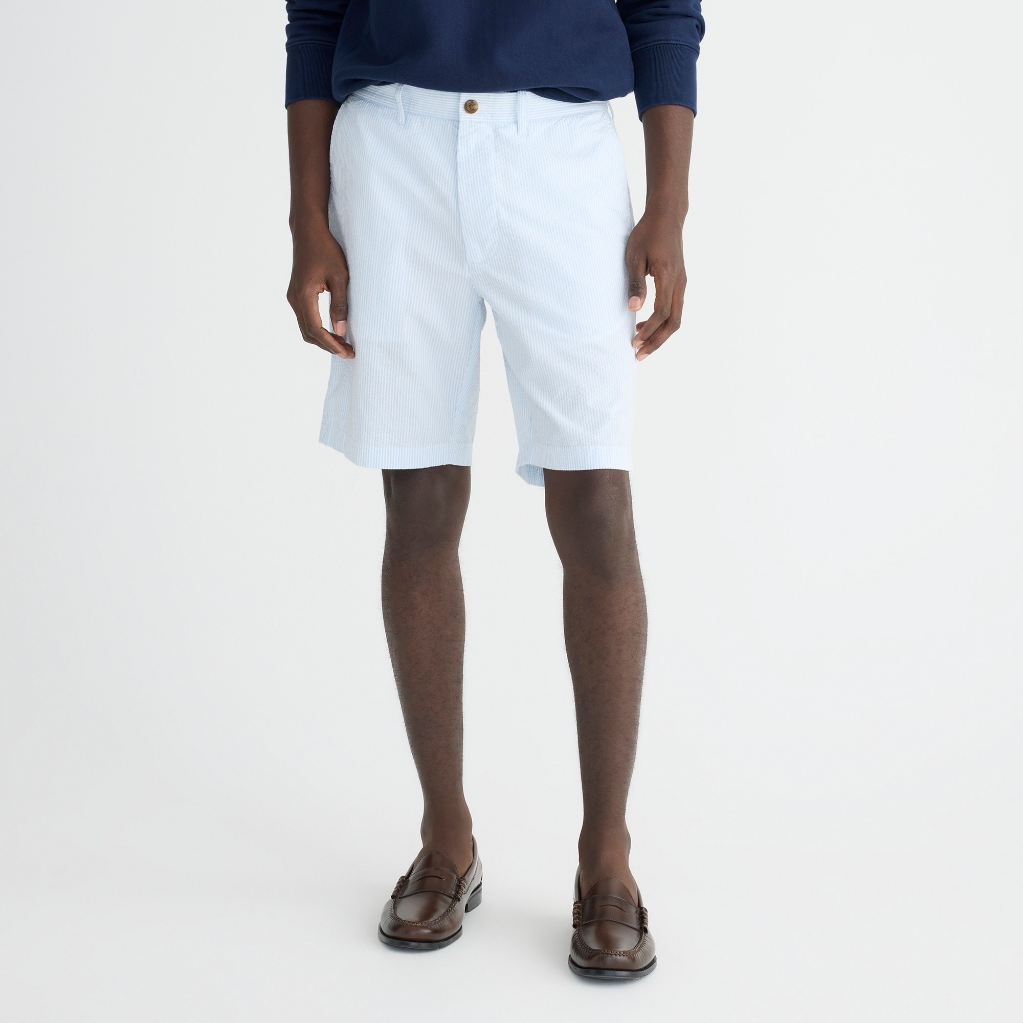 mens 9&quot; stretch seersucker short