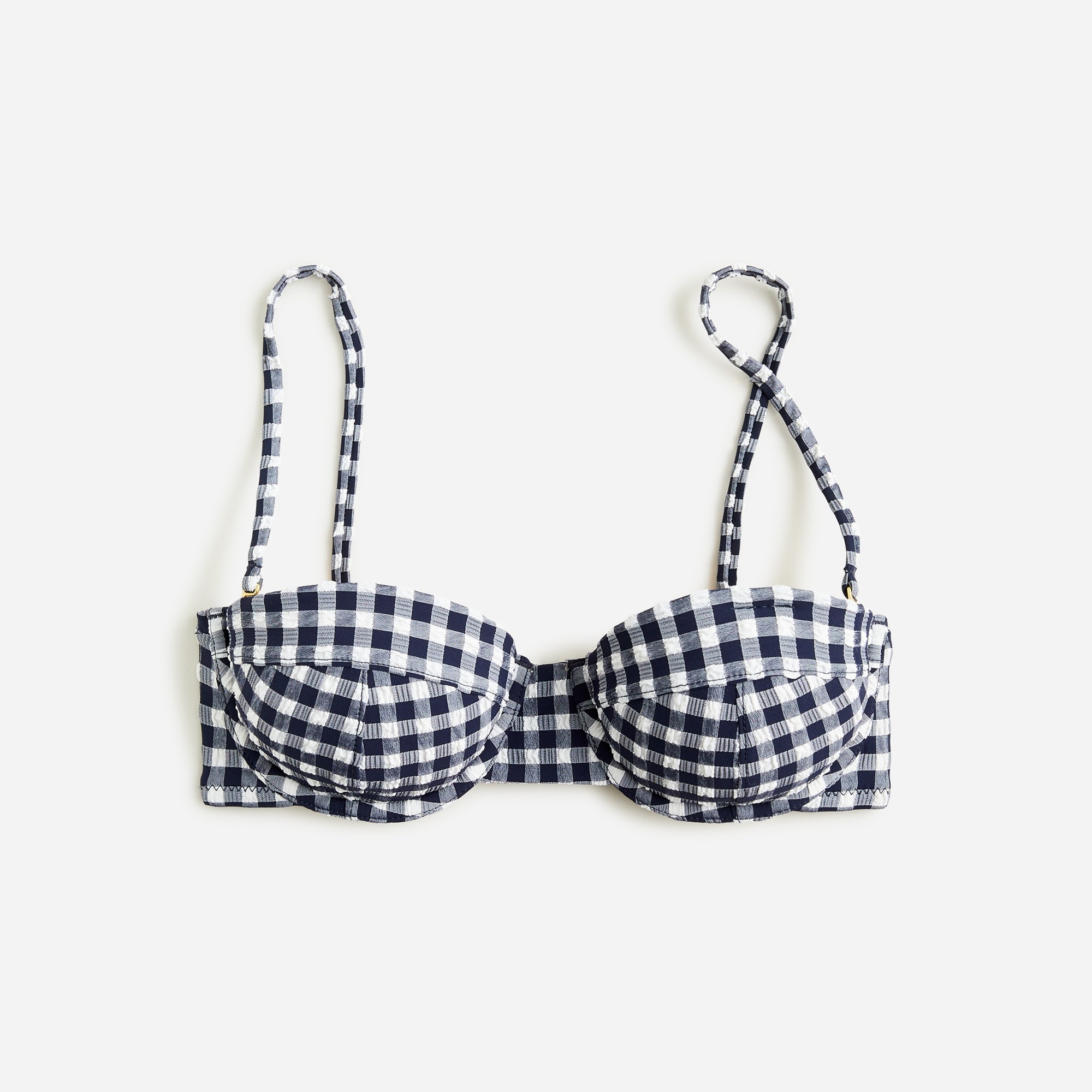  Heritage bandeau bikini top in classic gingham