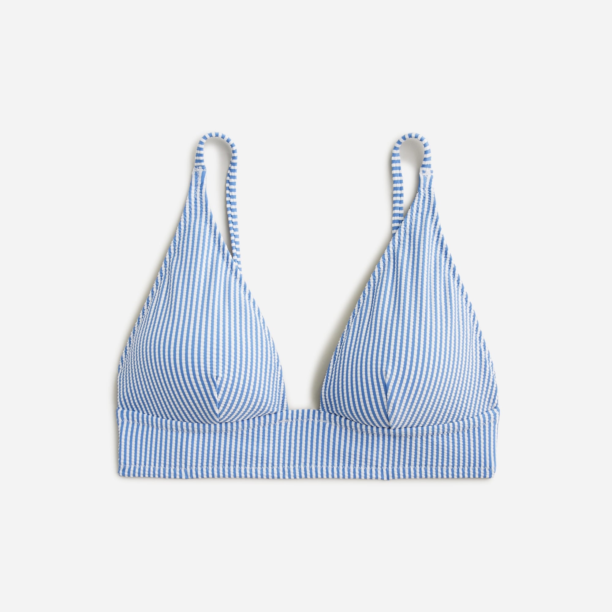  French bikini top in seersucker stripe