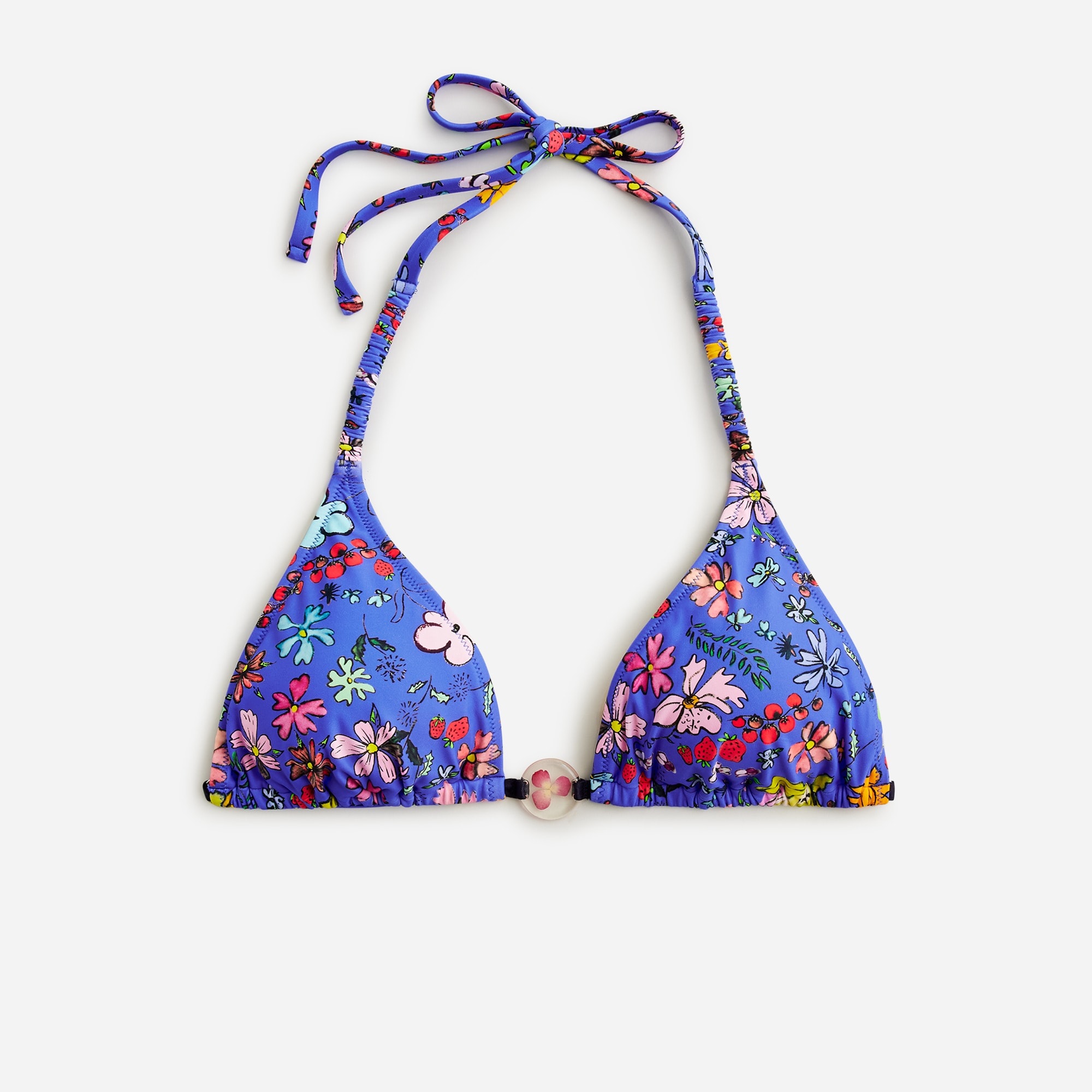  Dauphinette X J.Crew string bikini top in cornucopia floral