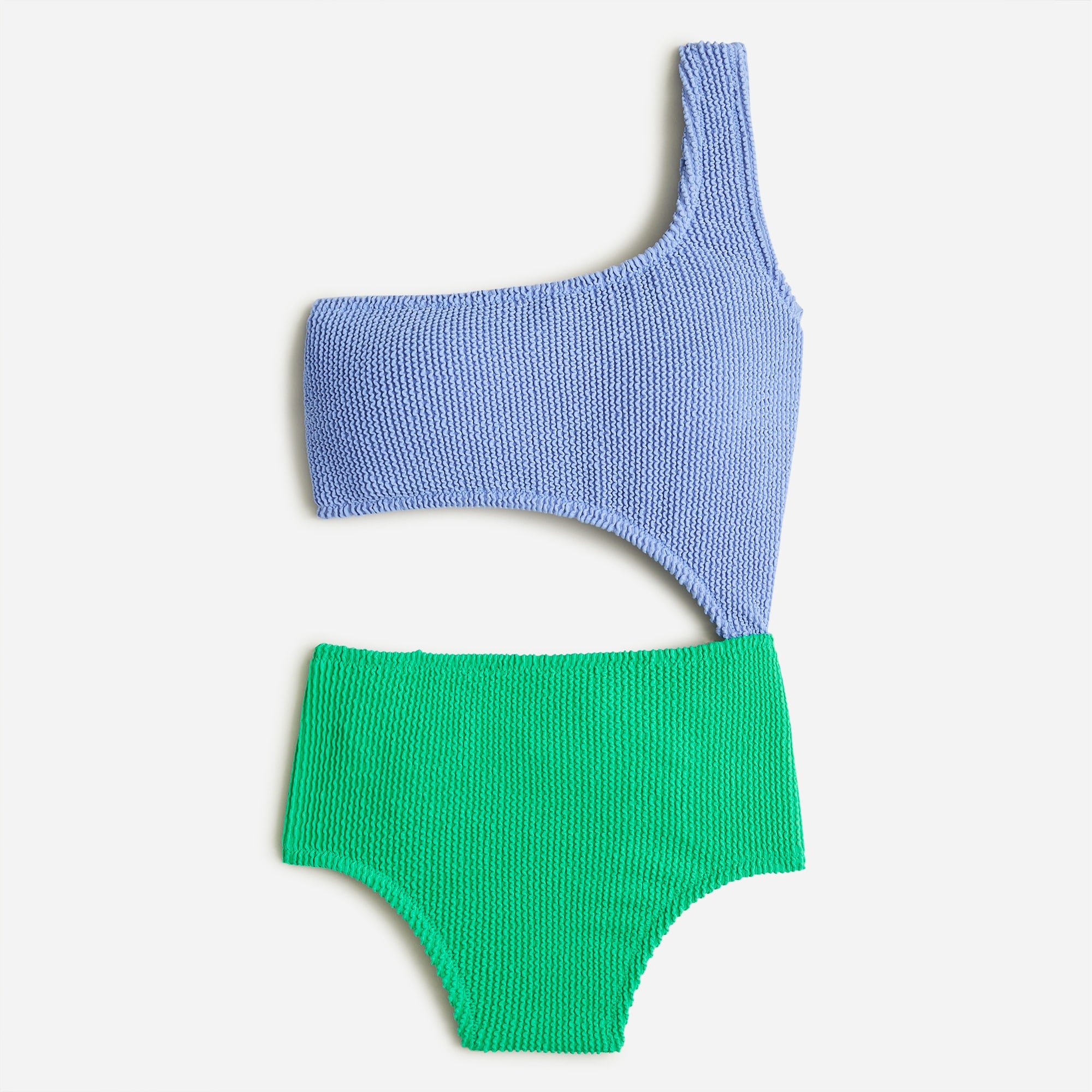  Textured one-piece swimsuit with cutouts