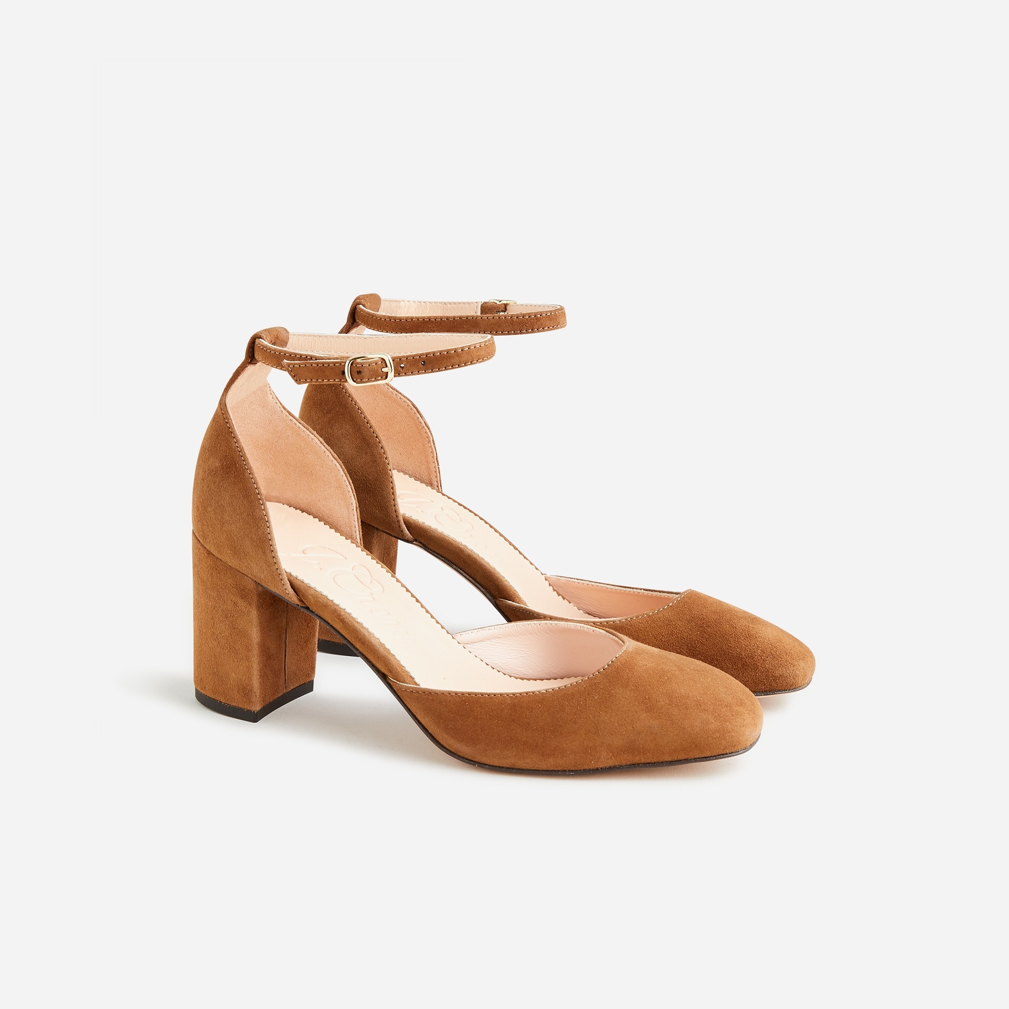  Maisie ankle-strap heels in Italian suede