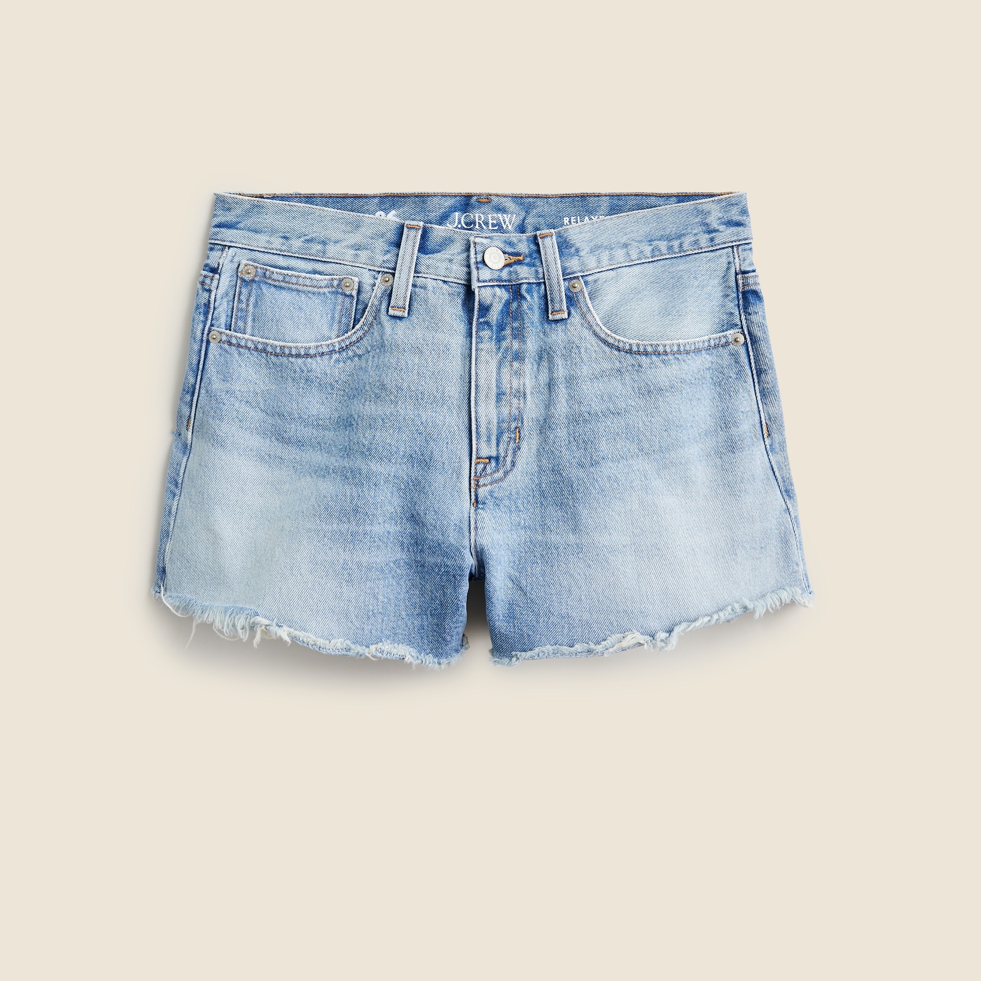  Relaxed denim short in chestnut wash