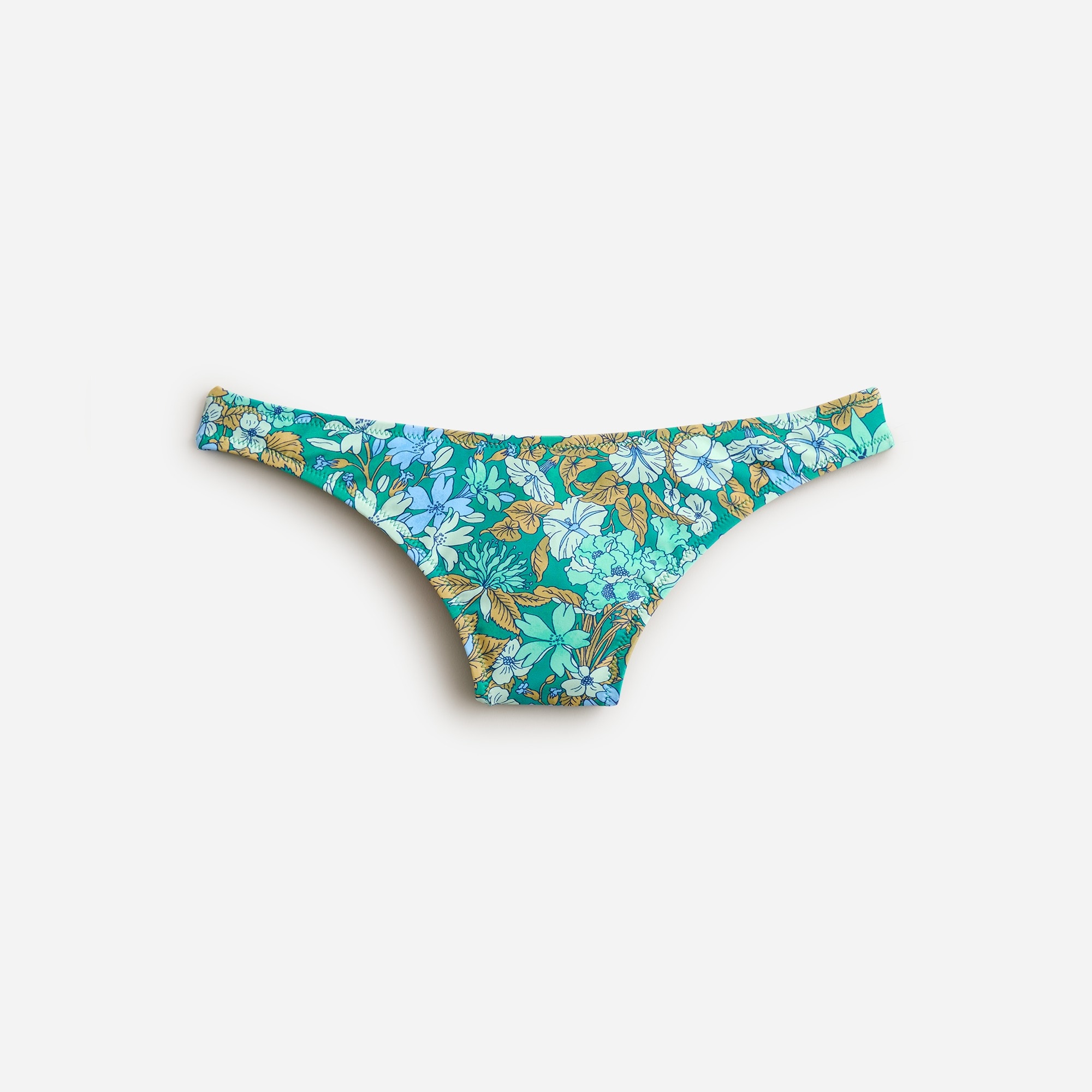  1989 high-leg bikini bottom in aqua blooms