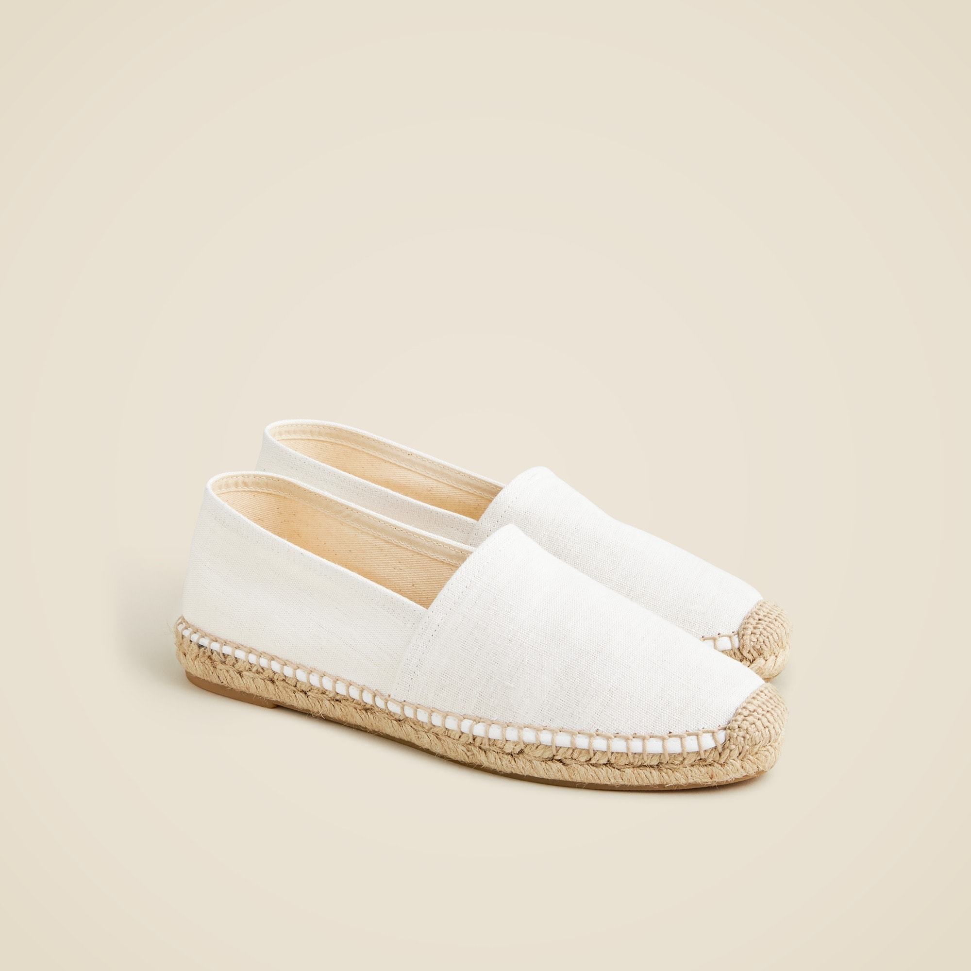  Made-in-Spain espadrille flats in linen