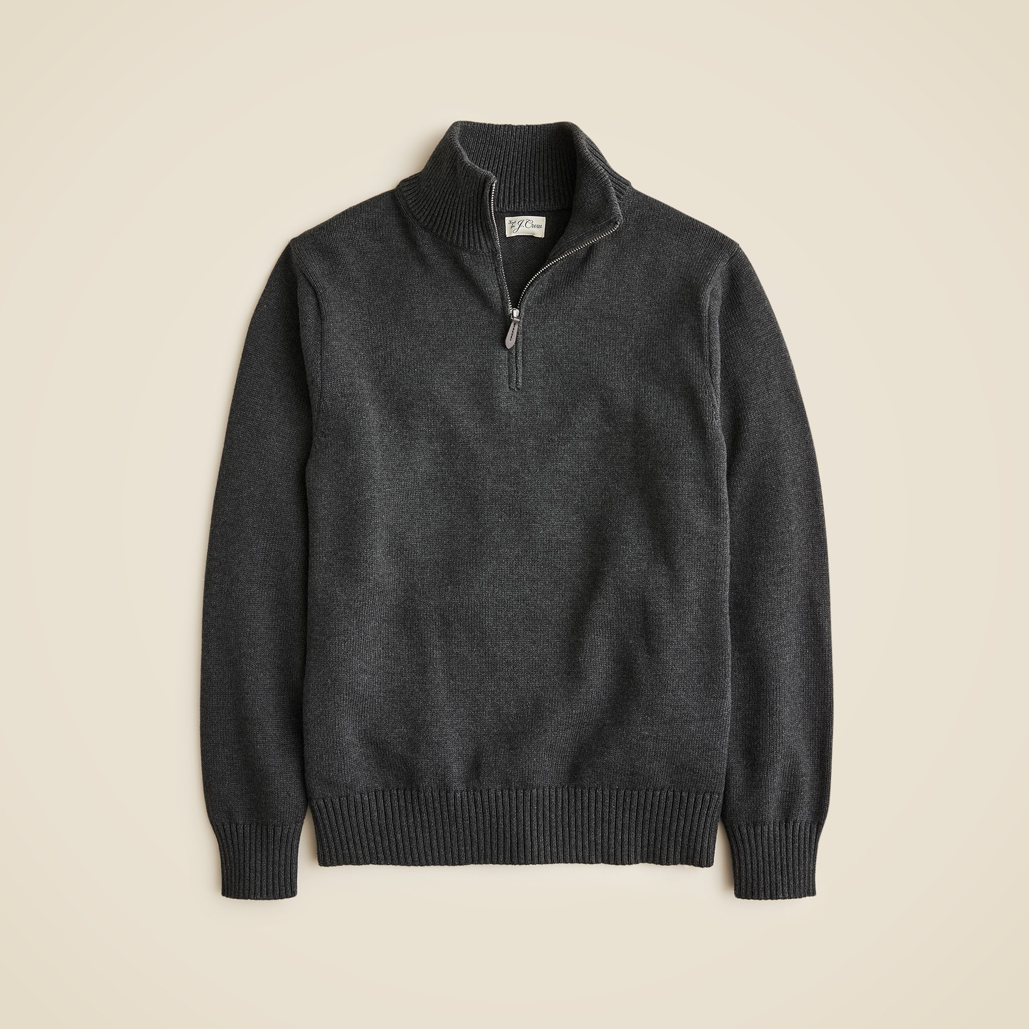 mens Heritage cotton half-zip sweater