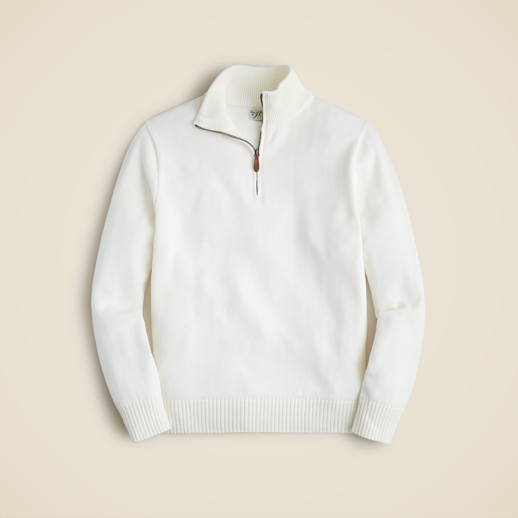 mens Heritage cotton half-zip sweater