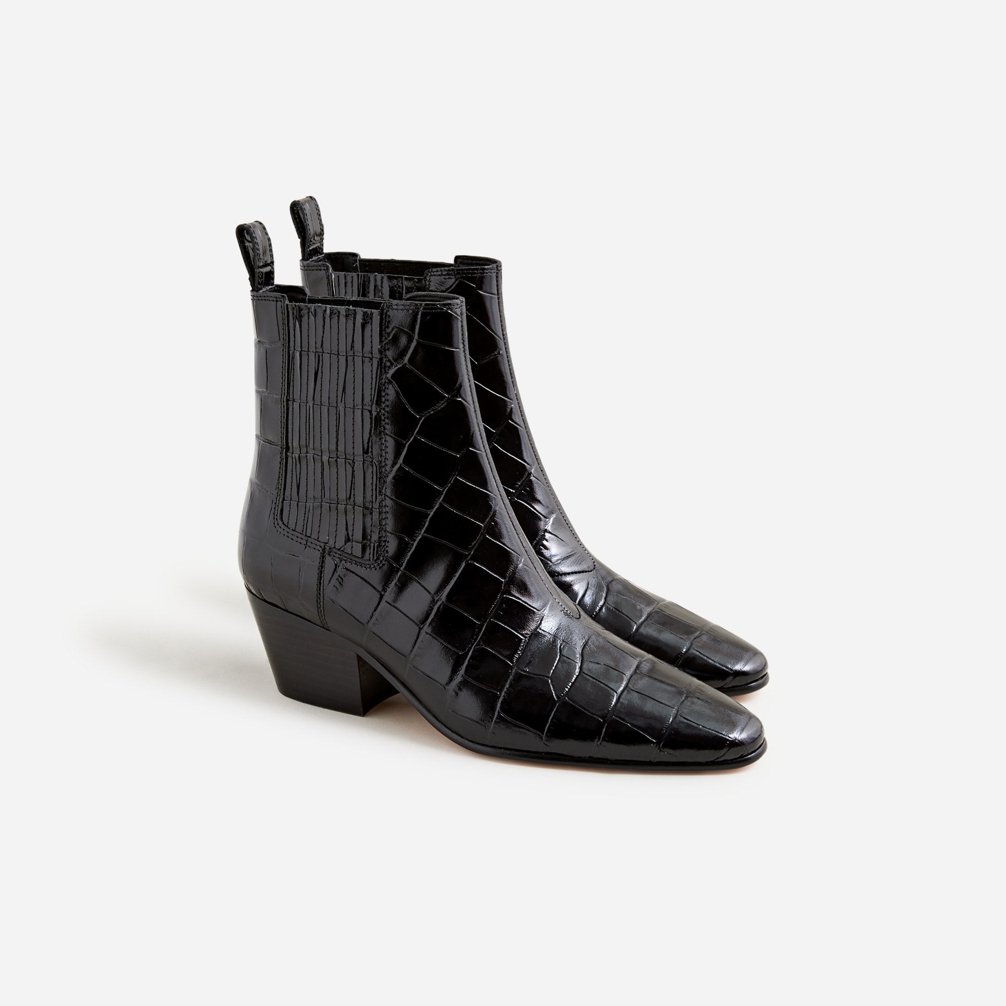  Piper ankle boots in Italian croc-embossed leather