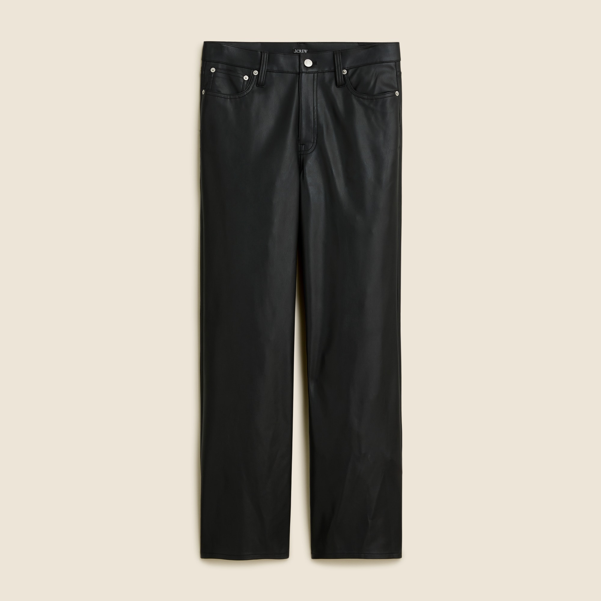 womens Slim wide-leg pant in faux leather