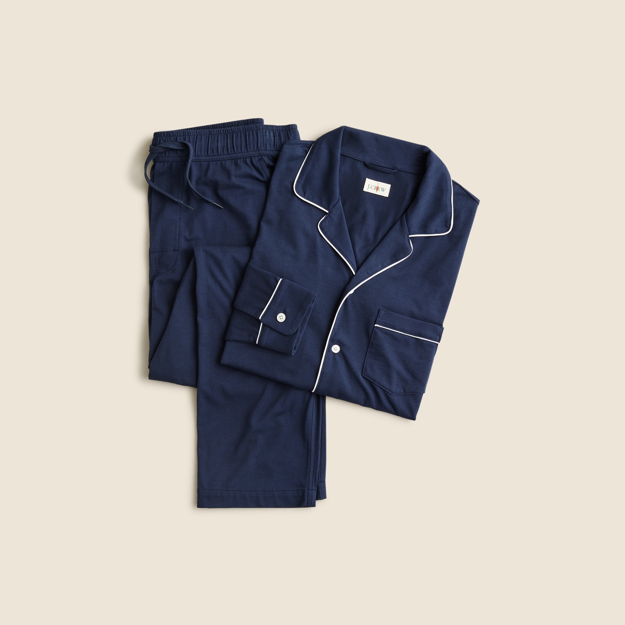 mens Pajama set in cotton jersey blend