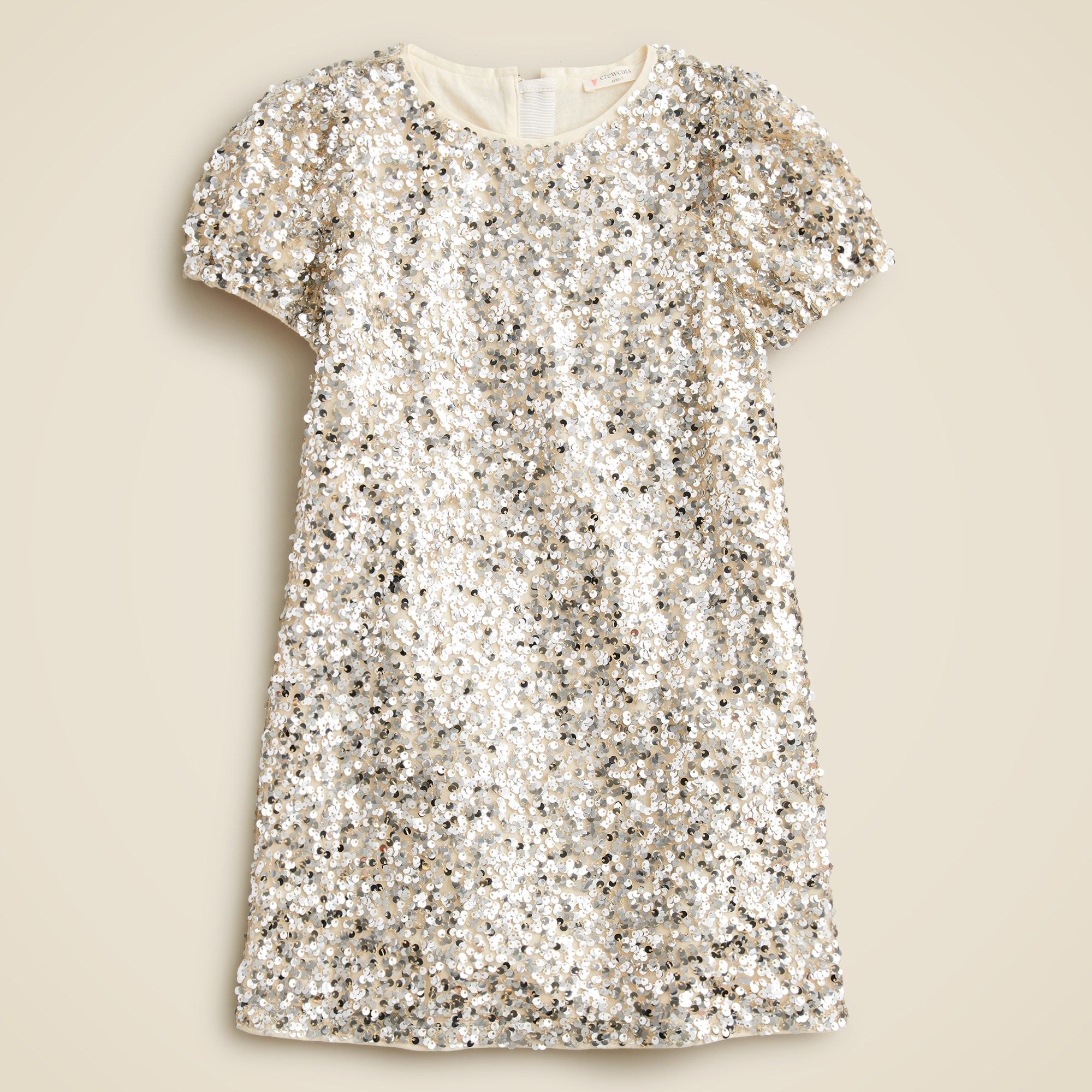 girls Girls' sequin puff-sleeve dress