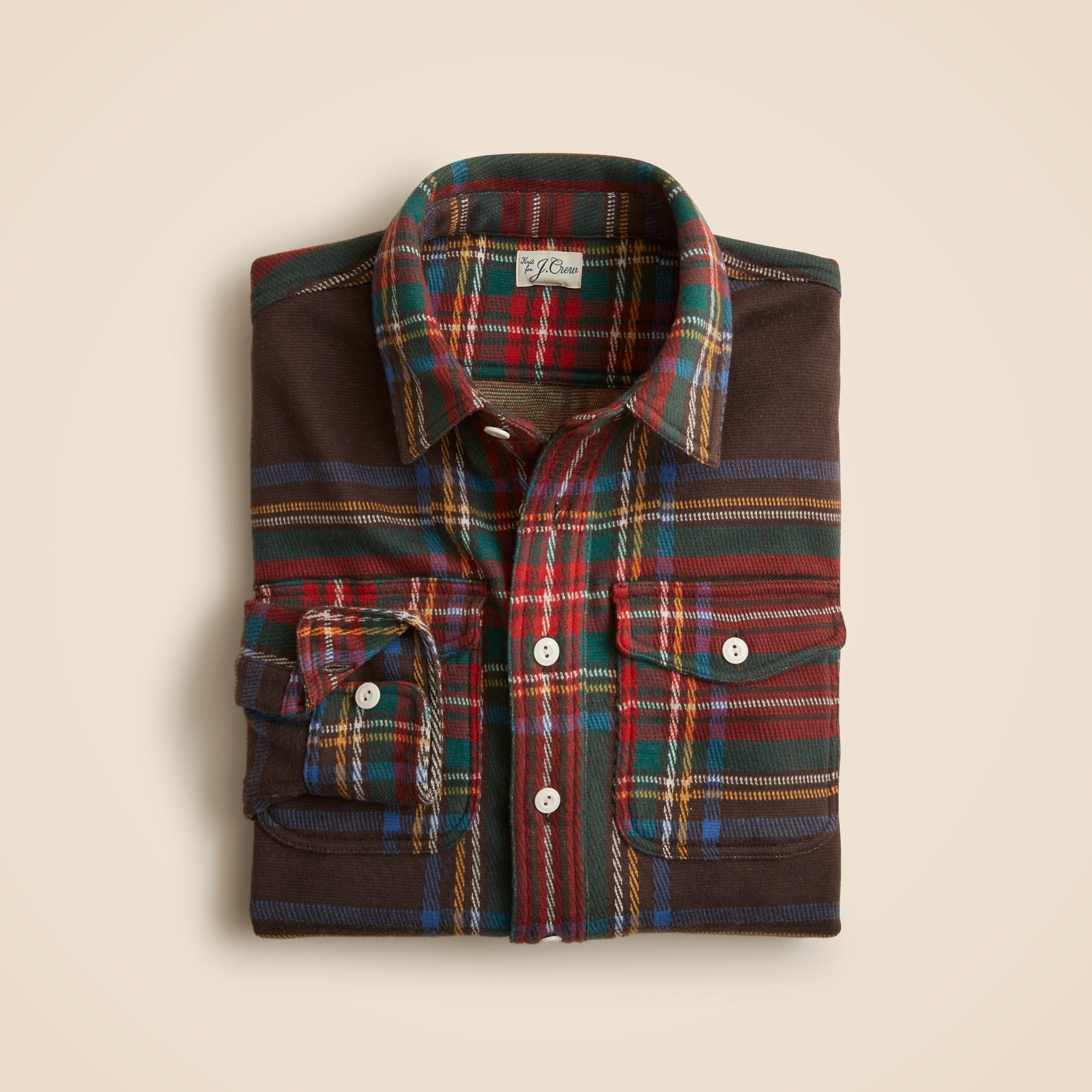 mens Seaboard soft-knit shirt in plaid