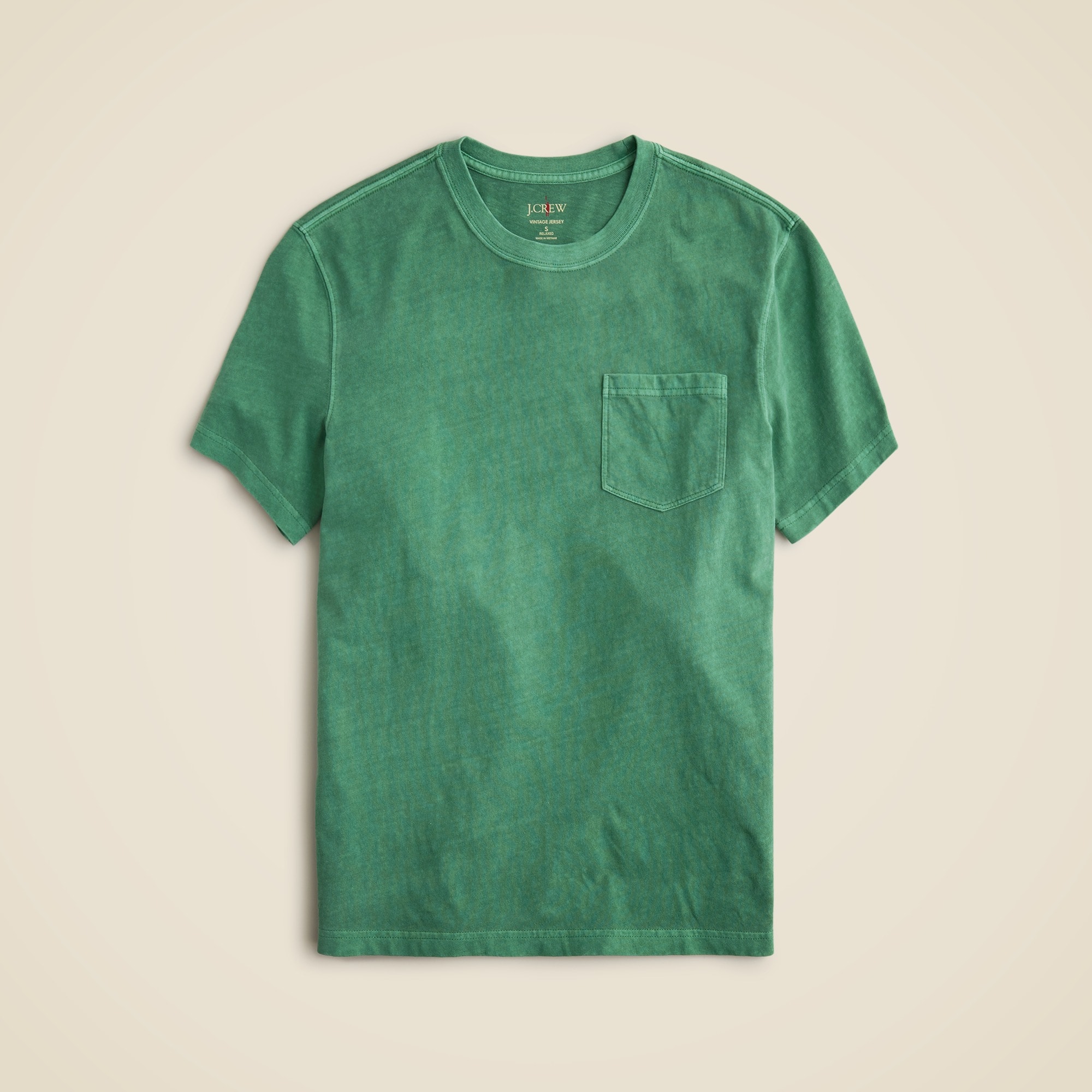  Vintage-wash cotton pocket T-shirt