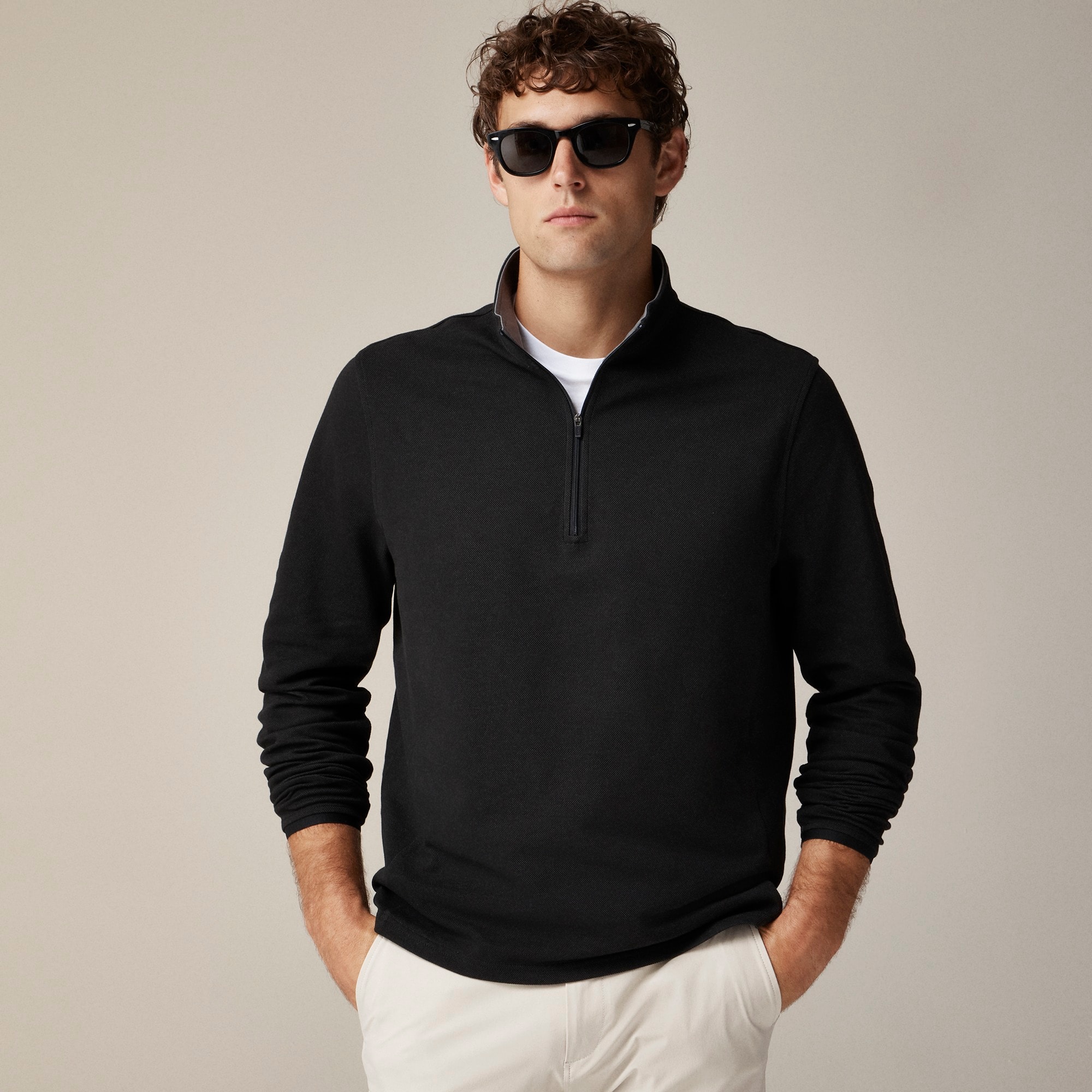 mens Performance half-zip pullover with COOLMAX&reg; technology