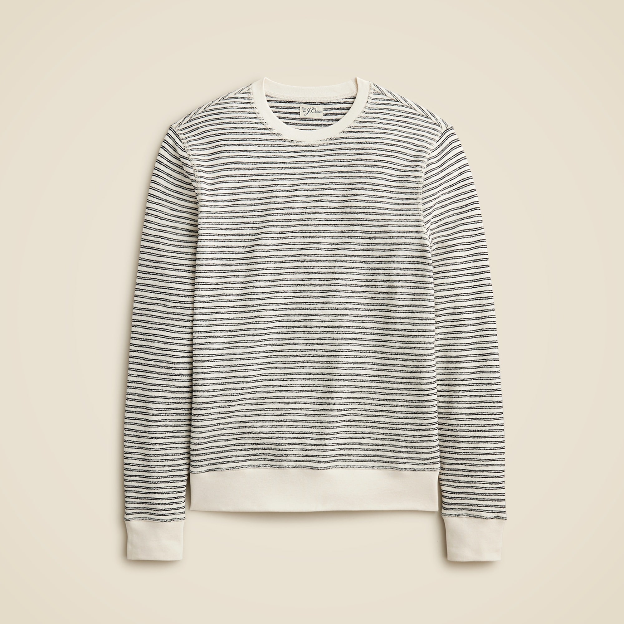 mens Long-sleeve textured sweater-tee in stripe