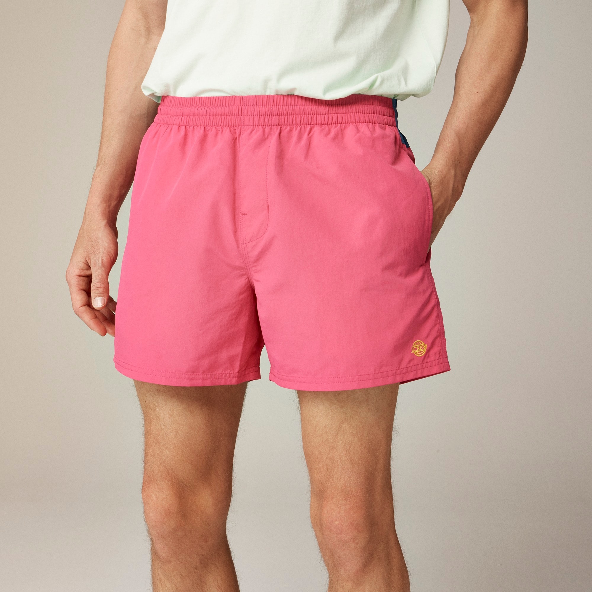 mens Limited-edition 4.5'' J.Crew Volleyball swim trunk in colorblock