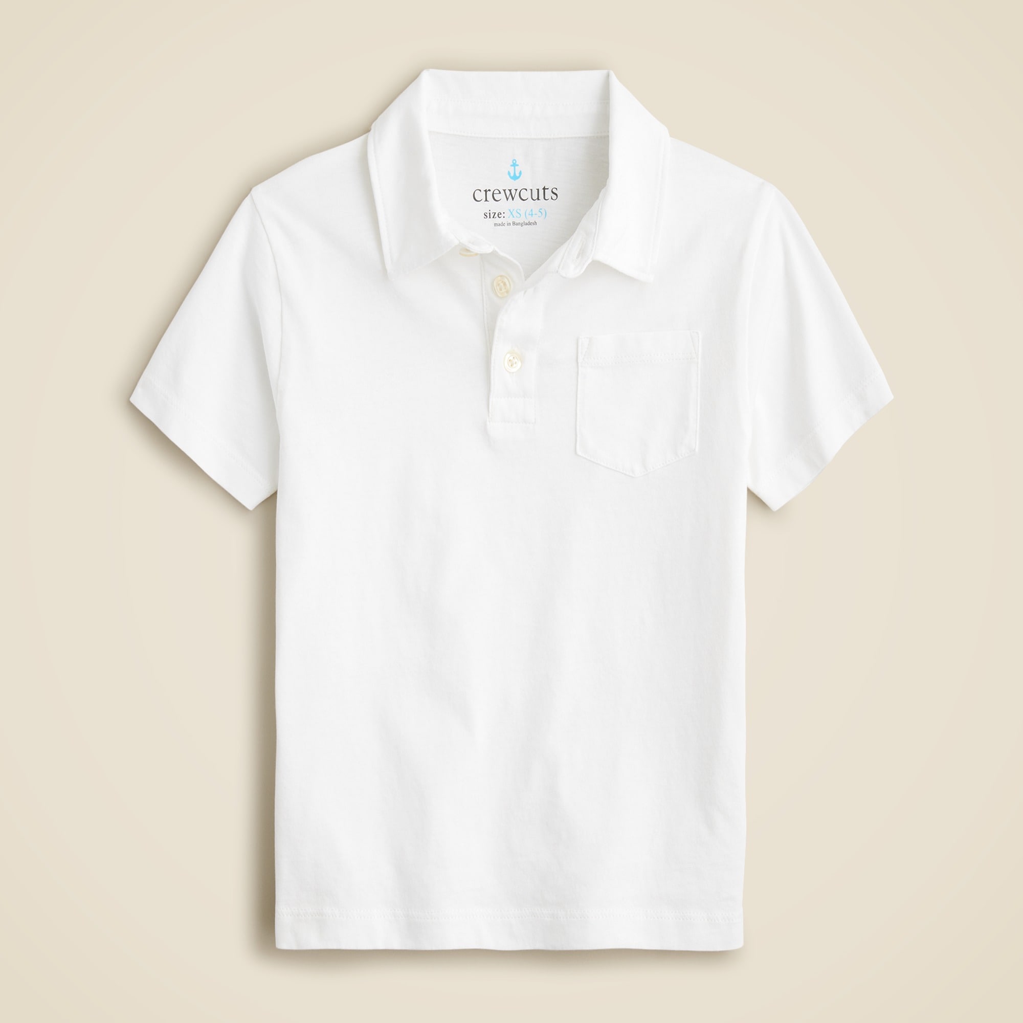 boys Kids' new short-sleeve garment-dyed polo shirt