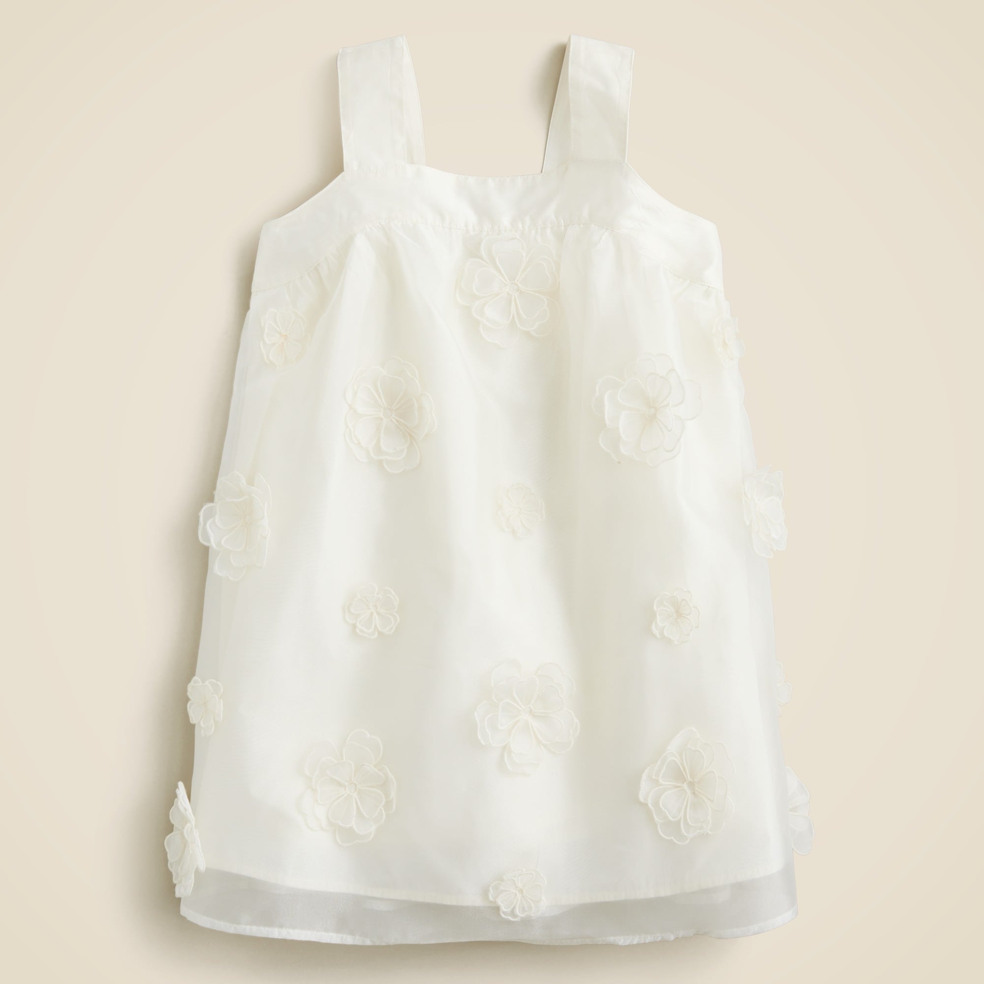  Girls' floral appliqu&eacute; dress in organza