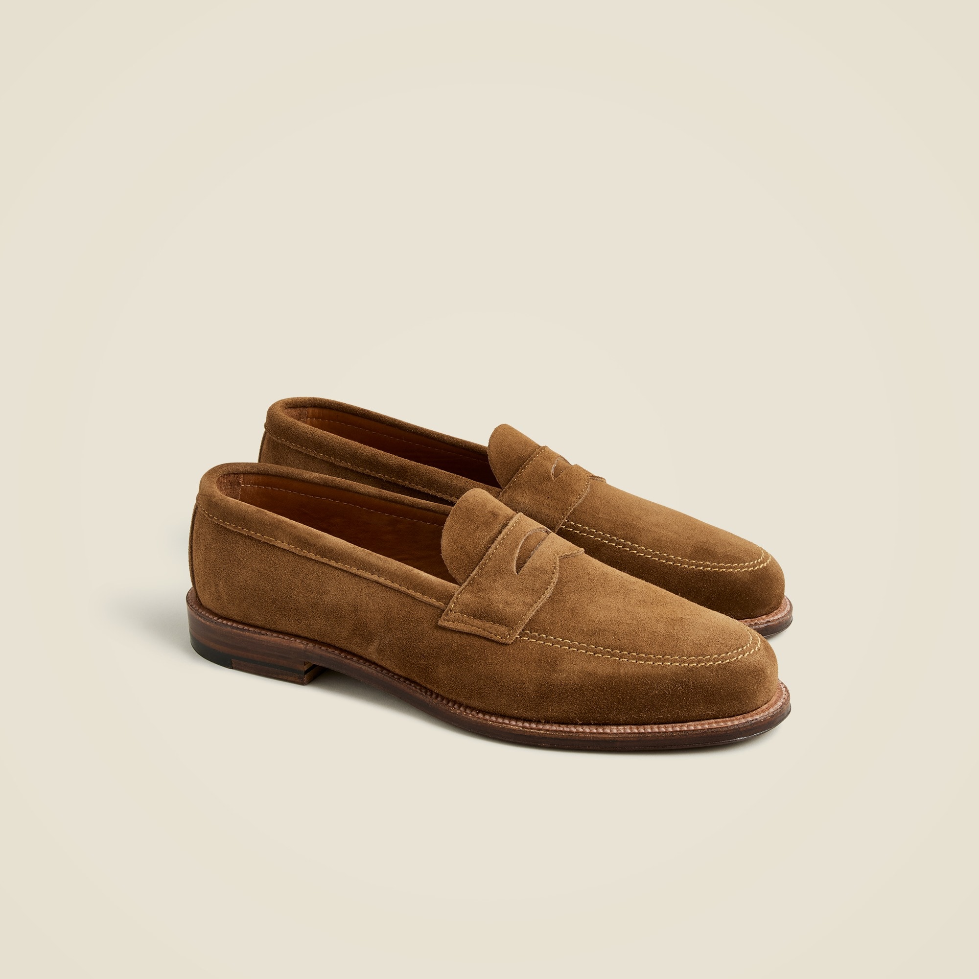 mens Alden&reg; for J.Crew suede penny loafers