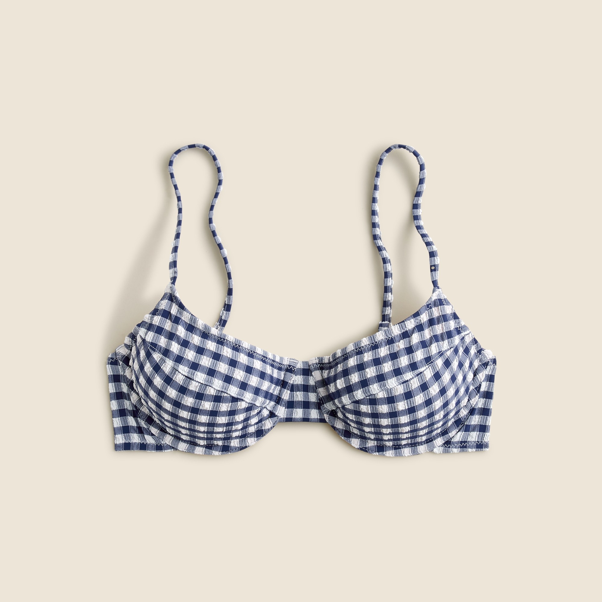  1993 underwire bikini top in gingham