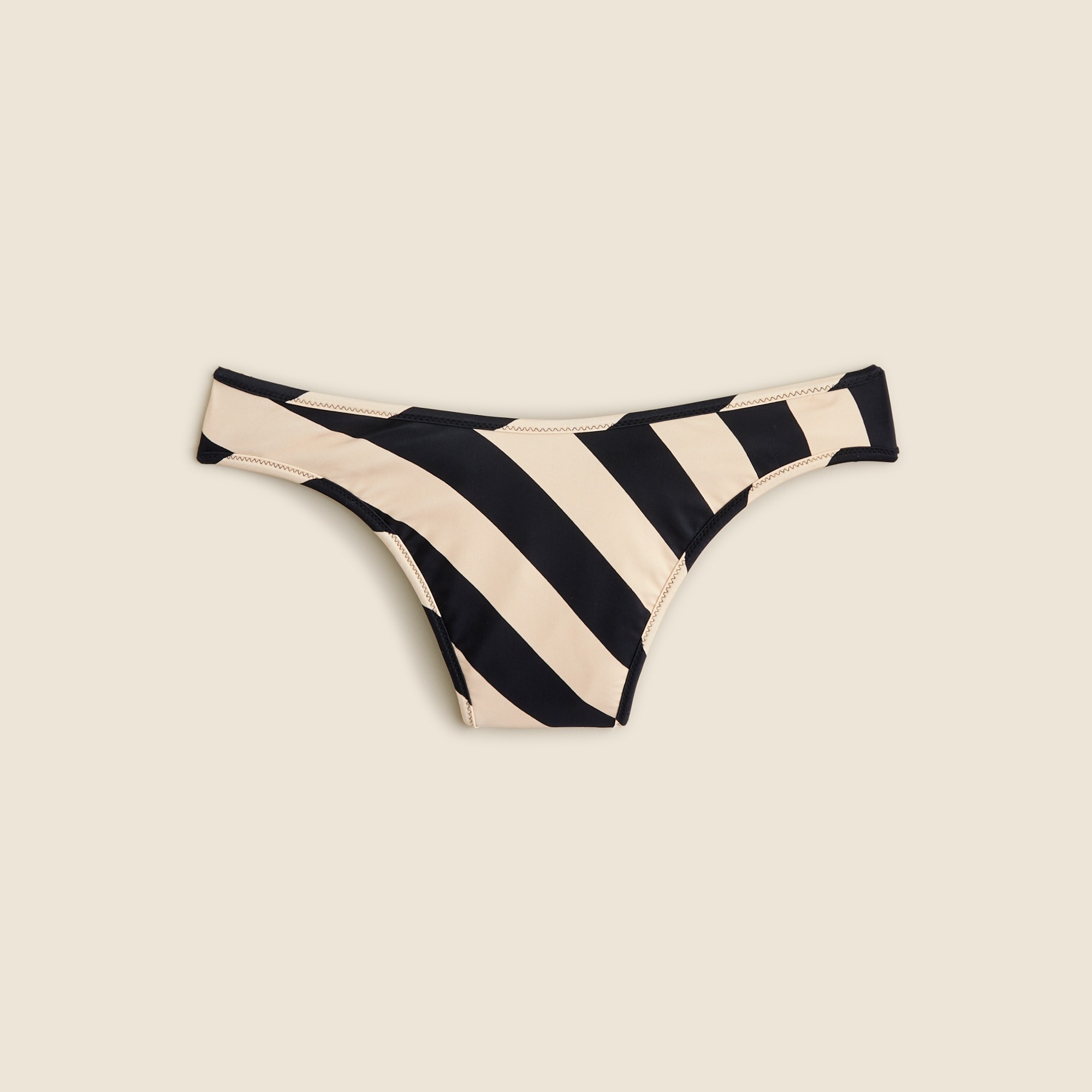  '90s high-leg bikini bottom in reversible dot-stripe print