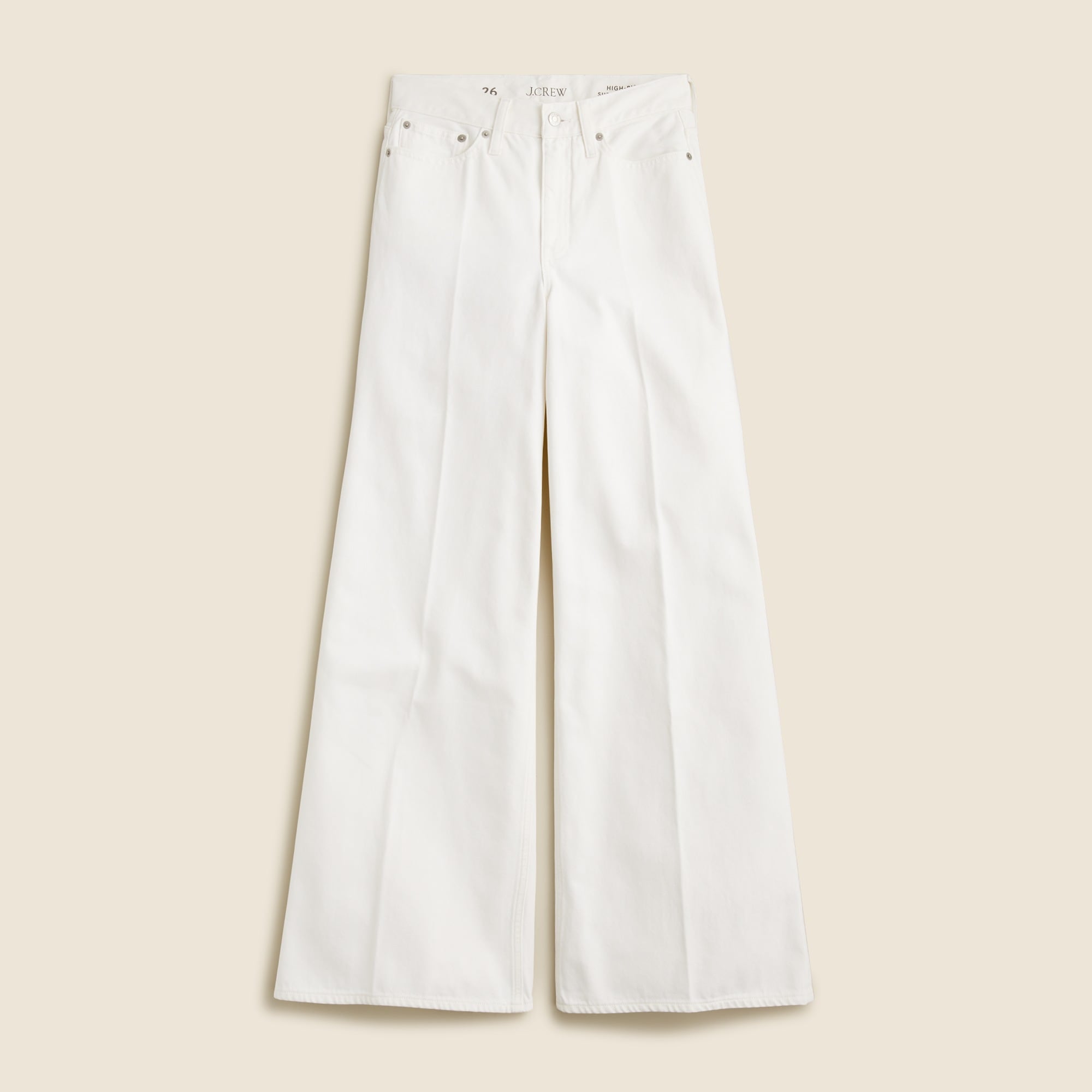  High-rise superwide-leg jean in white