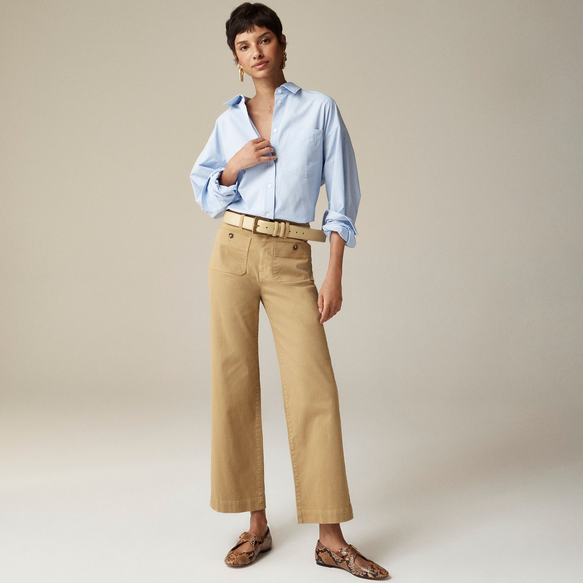 womens Sailor slim wide-leg chino pant