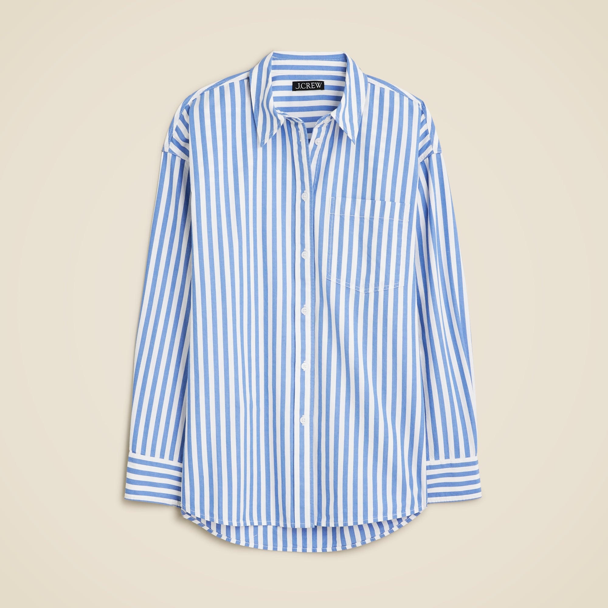  &Eacute;tienne oversized shirt in striped lightweight oxford