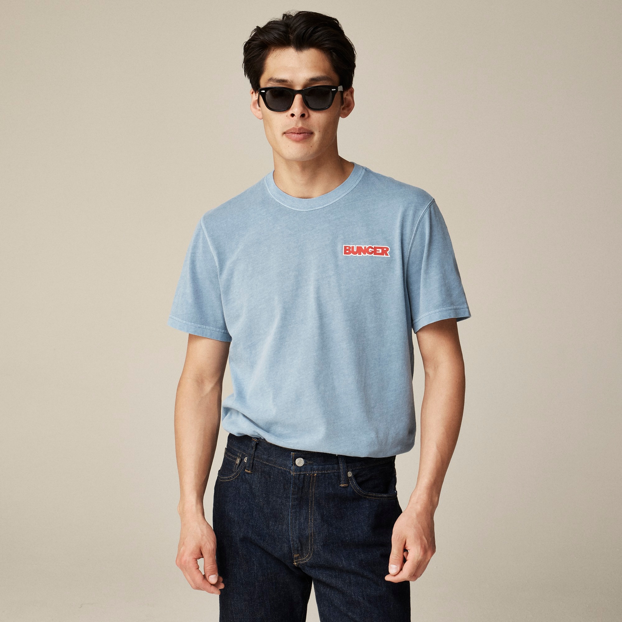 mens Limited-edition Bunger Surf Shop X J.Crew vintage-wash cotton graphic T-shirt