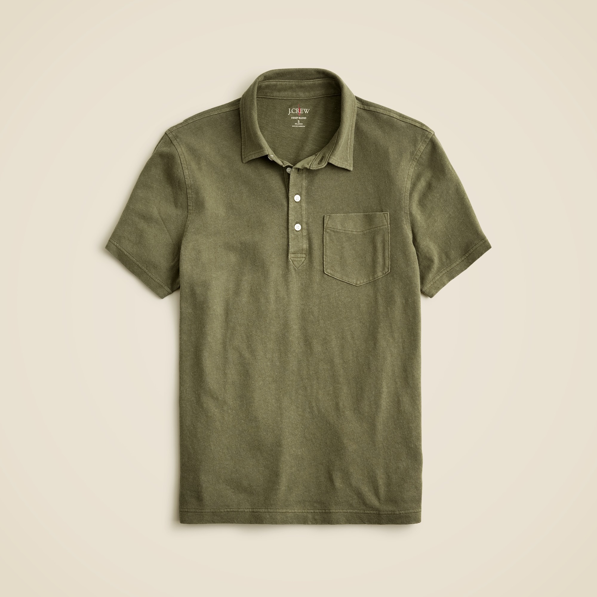  Tall hemp-organic cotton blend polo shirt