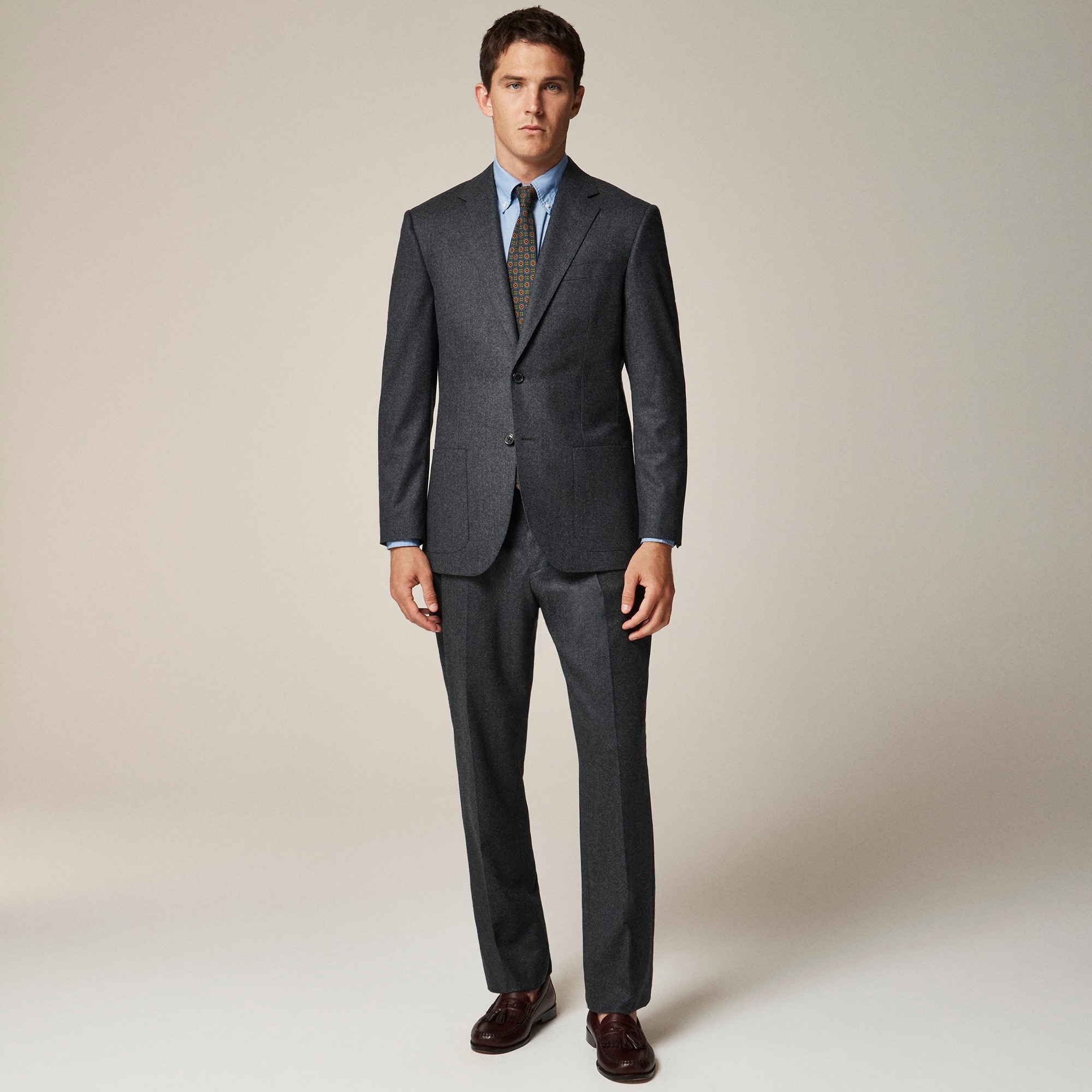 mens Crosby Classic-fit suit jacket in Italian wool flannel