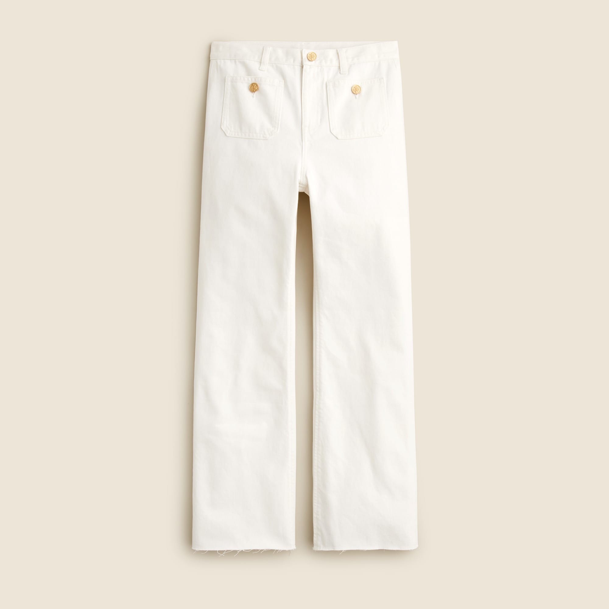  Tall sailor mid-rise relaxed demi-boot jean in white