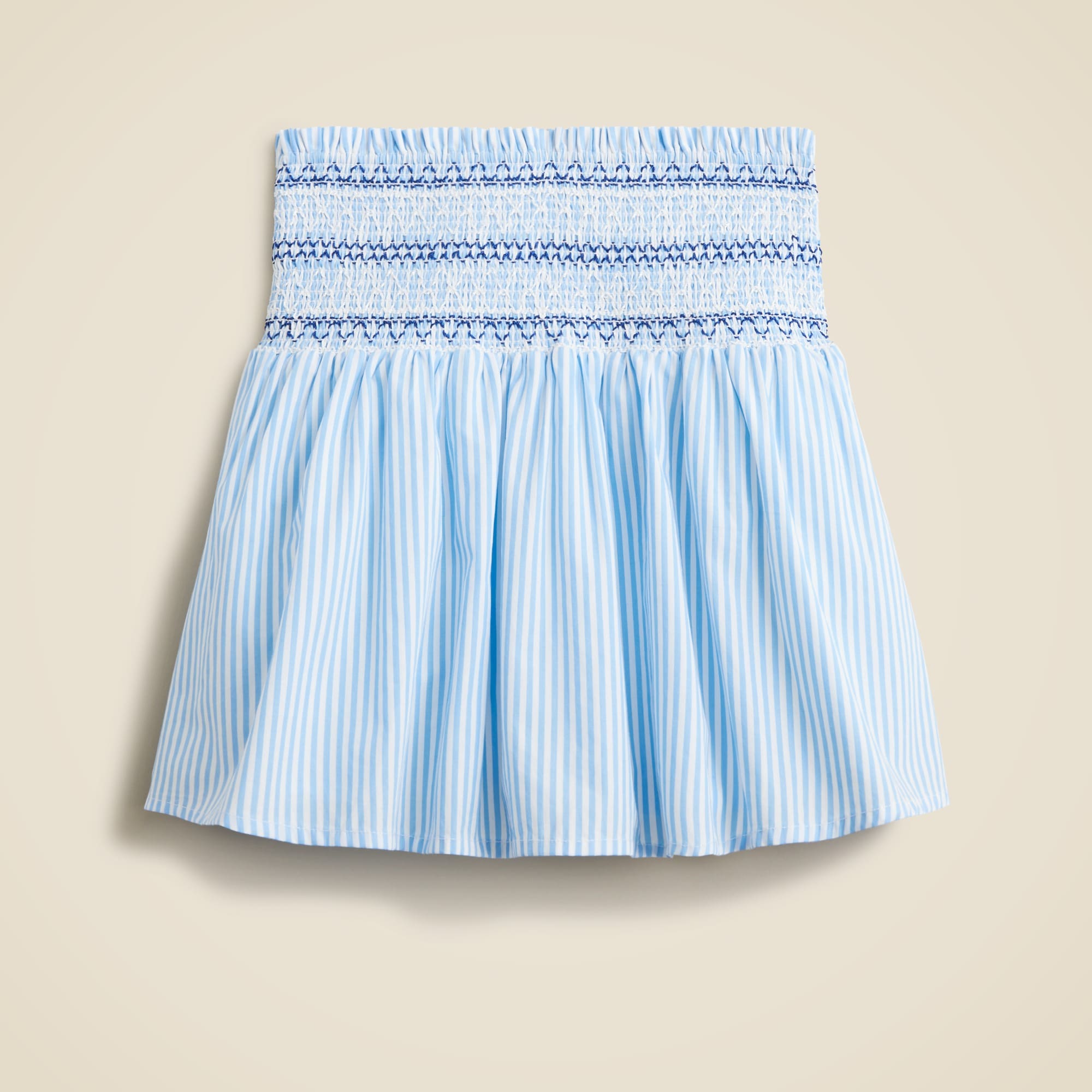  Girls' Paloma smocked skirt in cotton poplin