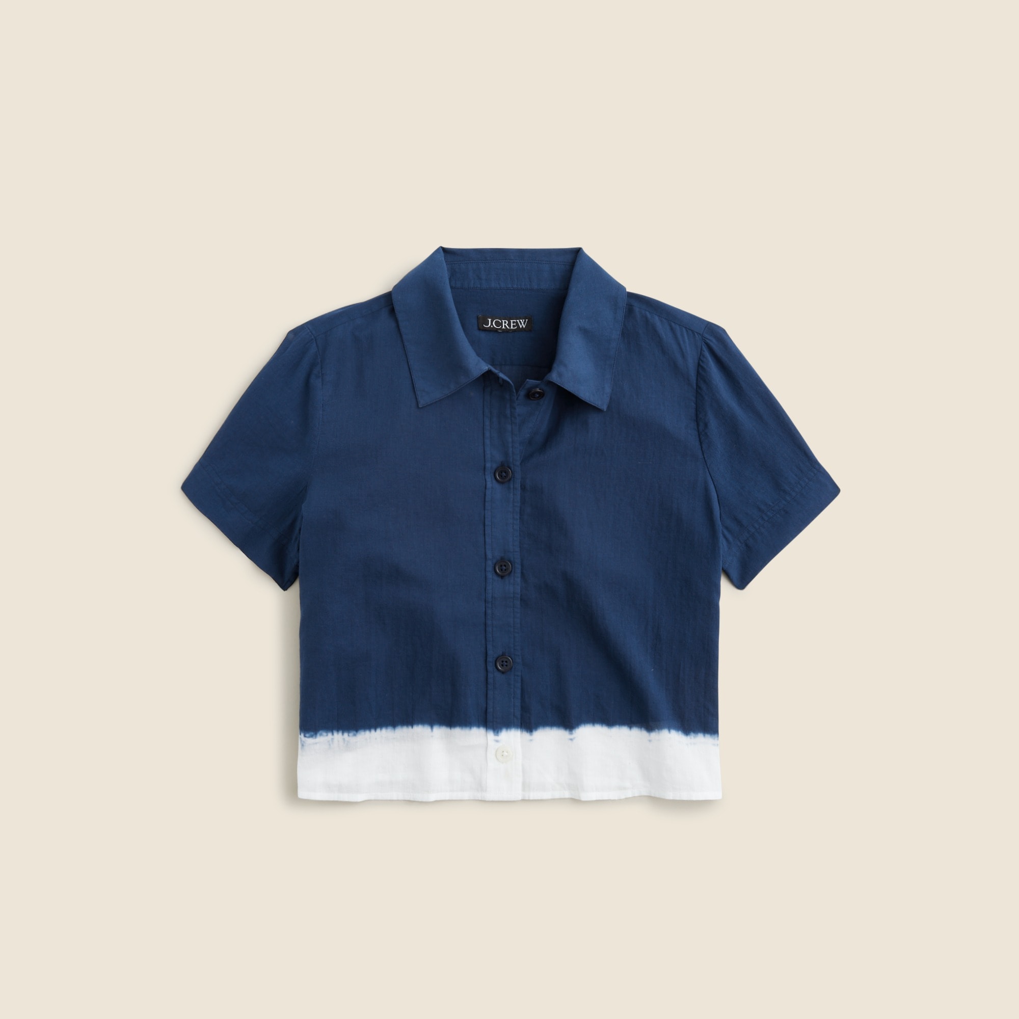  Dip-dyed gamine shirt in cotton voile