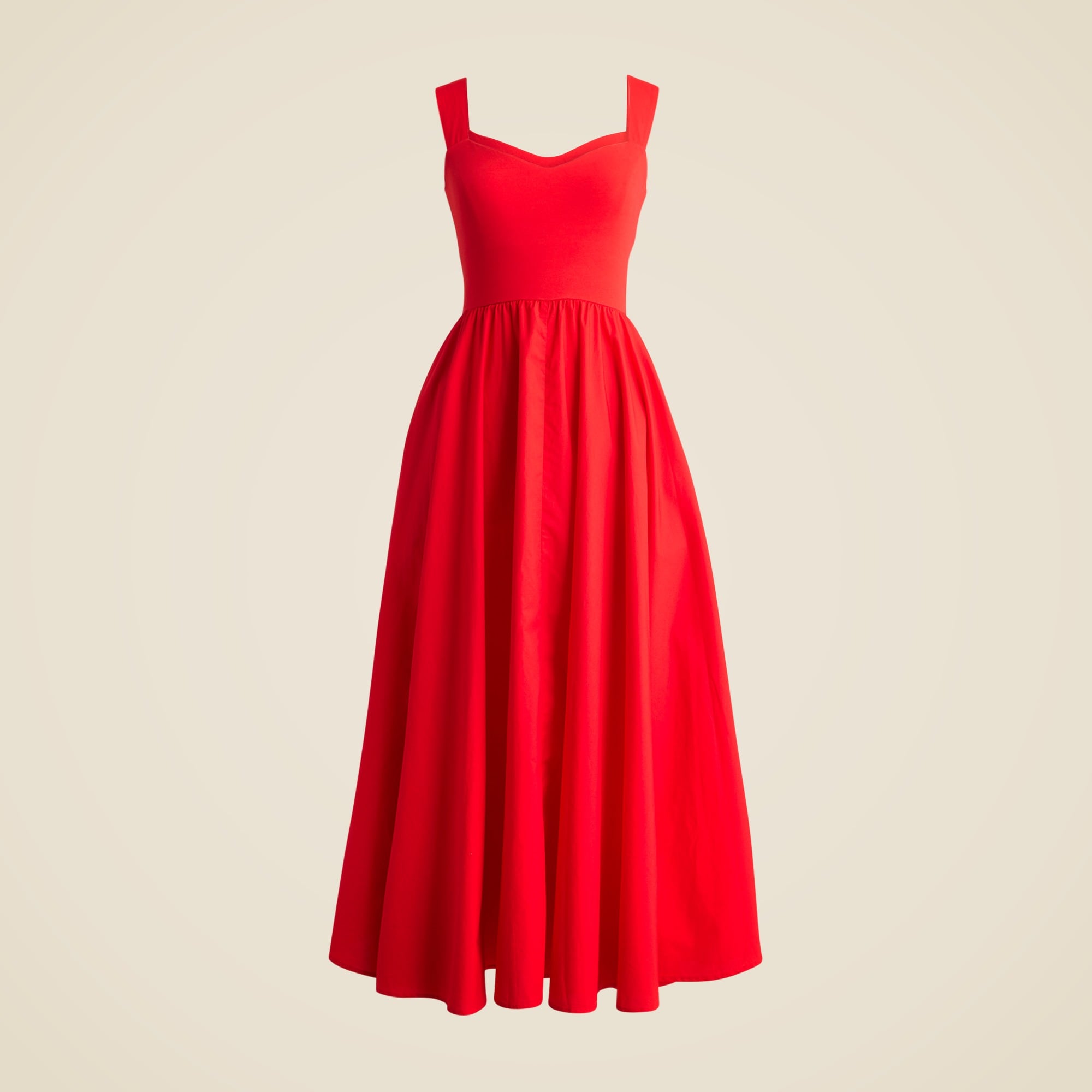  Sweetheart tank dress with poplin skirt