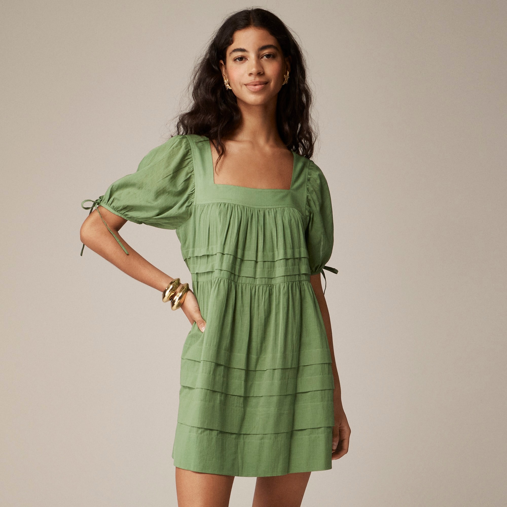 womens Calliste mini dress in cotton voile